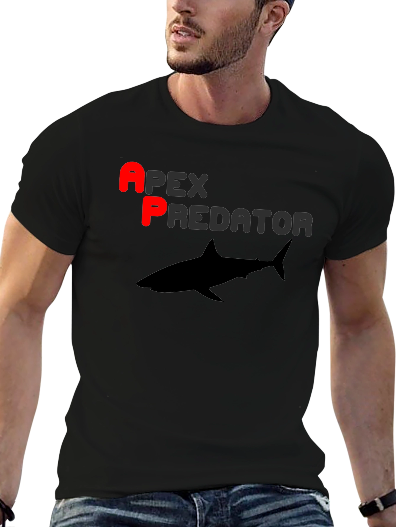 Apex Predator Shark Graphic T-Shirt - Black