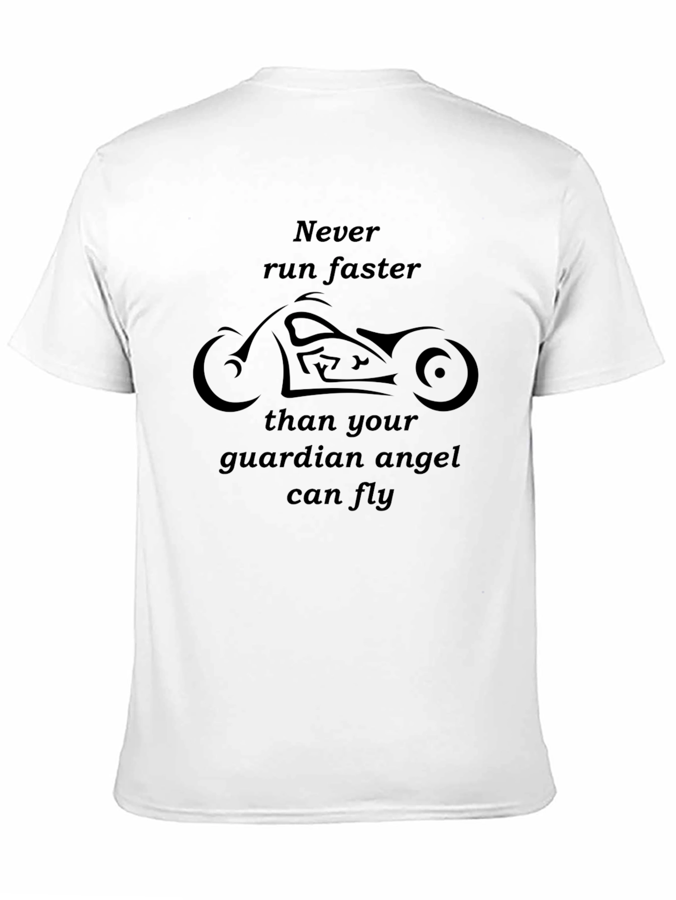 Never Run Faster Black Graphic Tee