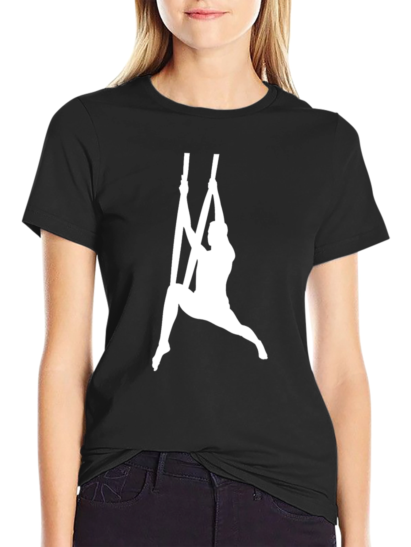 Aerial Acrobat T-Shirt - Black Cotton Blend