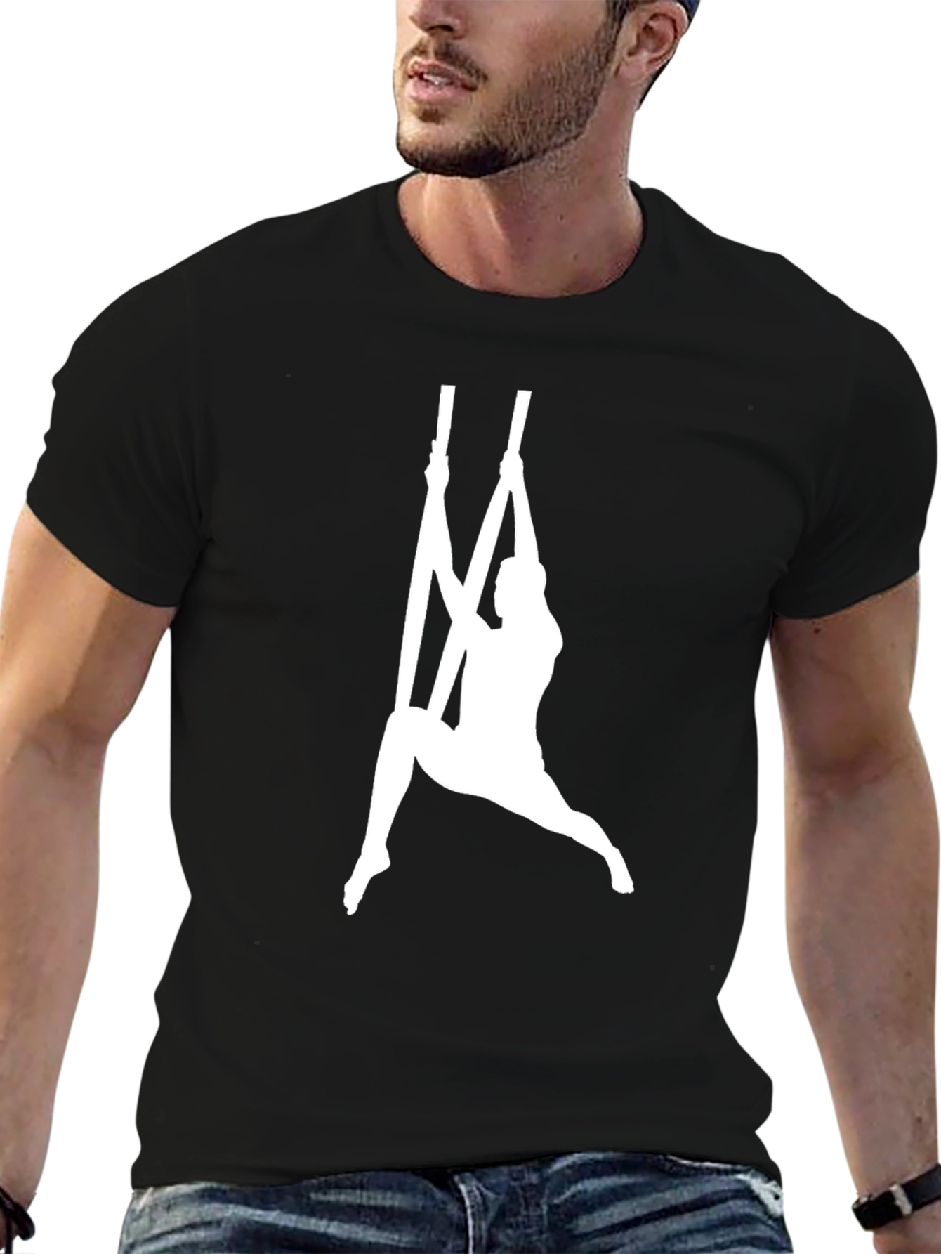 Aerial Acrobat T-Shirt - Black Cotton Blend