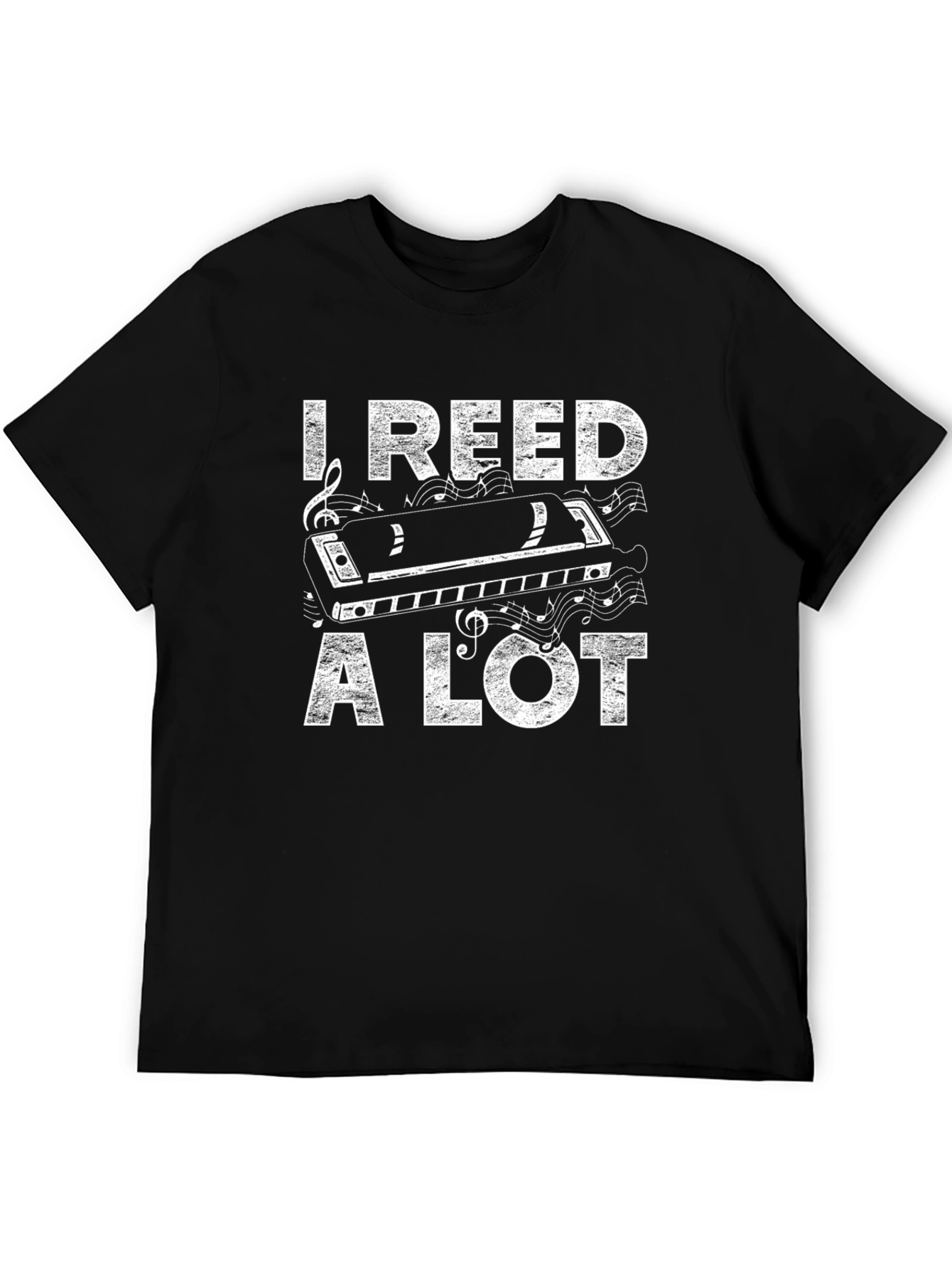I Reed A Lot Harmonica Graphic T-Shirt