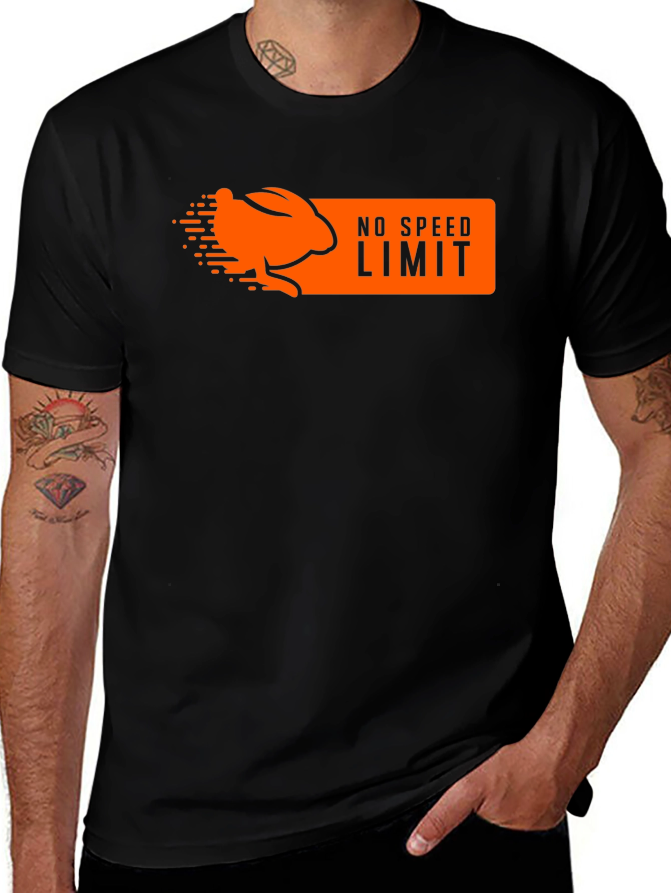 No Speed Limit Rabbit Graphic T-Shirt