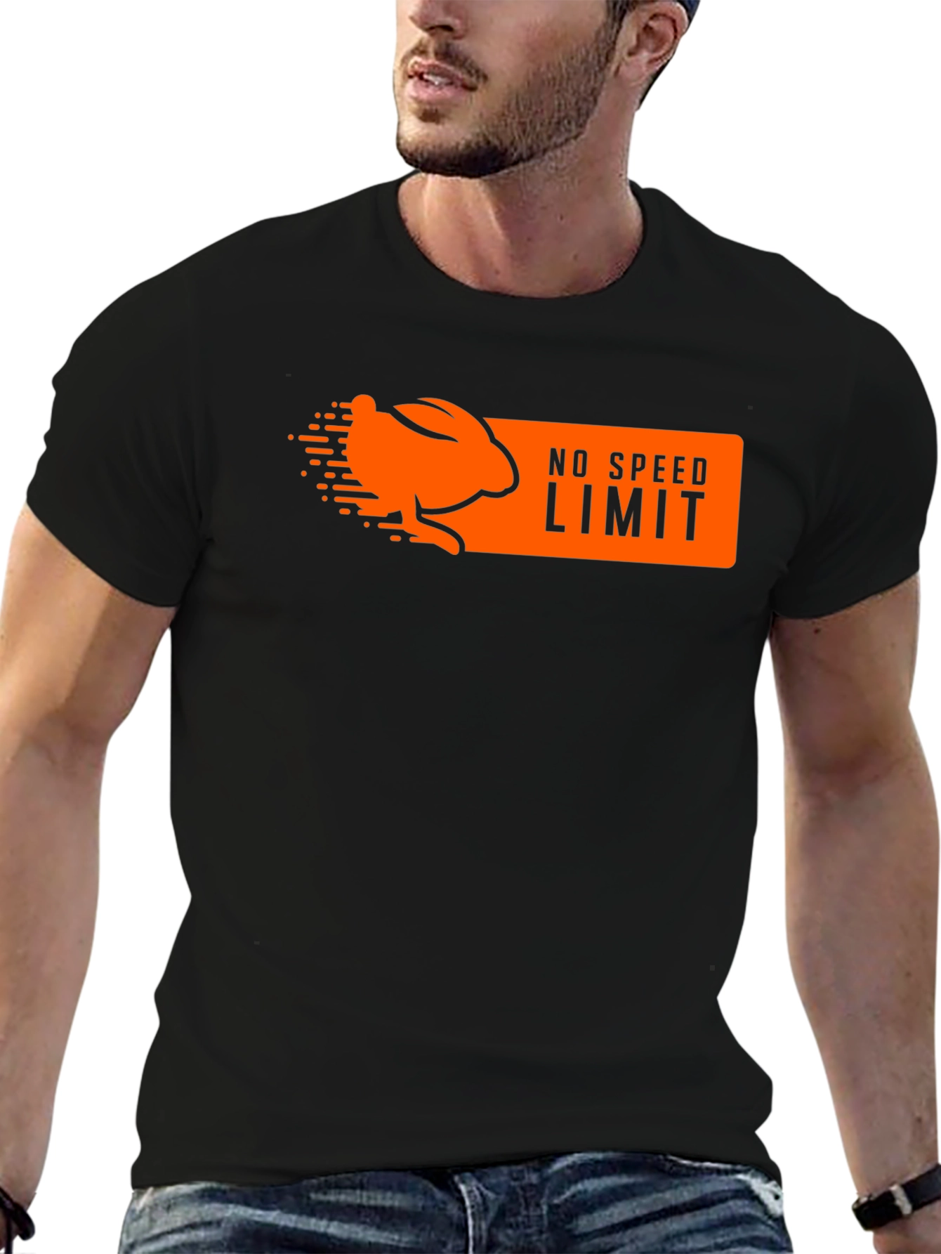 No Speed Limit Rabbit Graphic T-Shirt