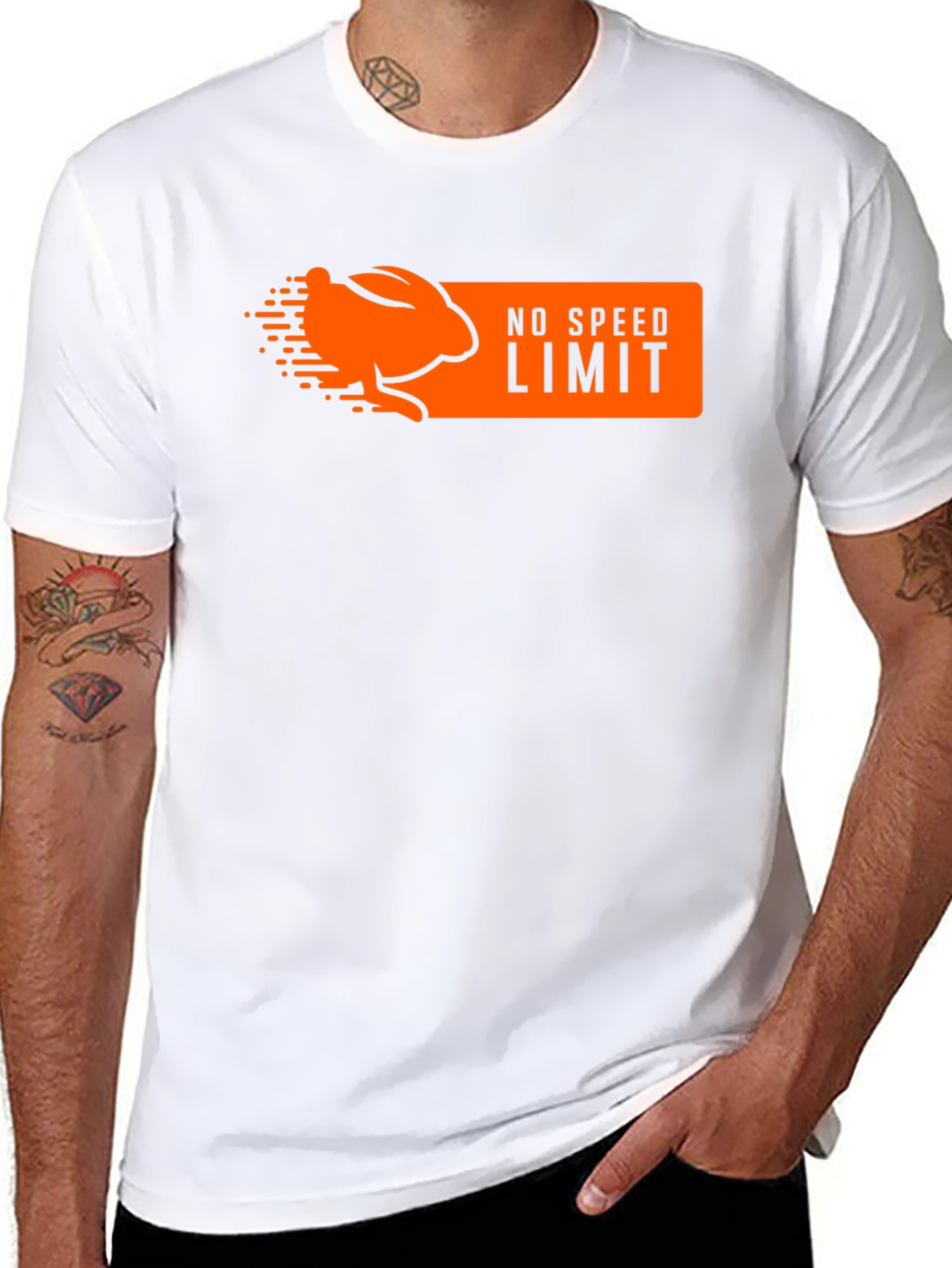 No Speed Limit Rabbit Graphic T-Shirt