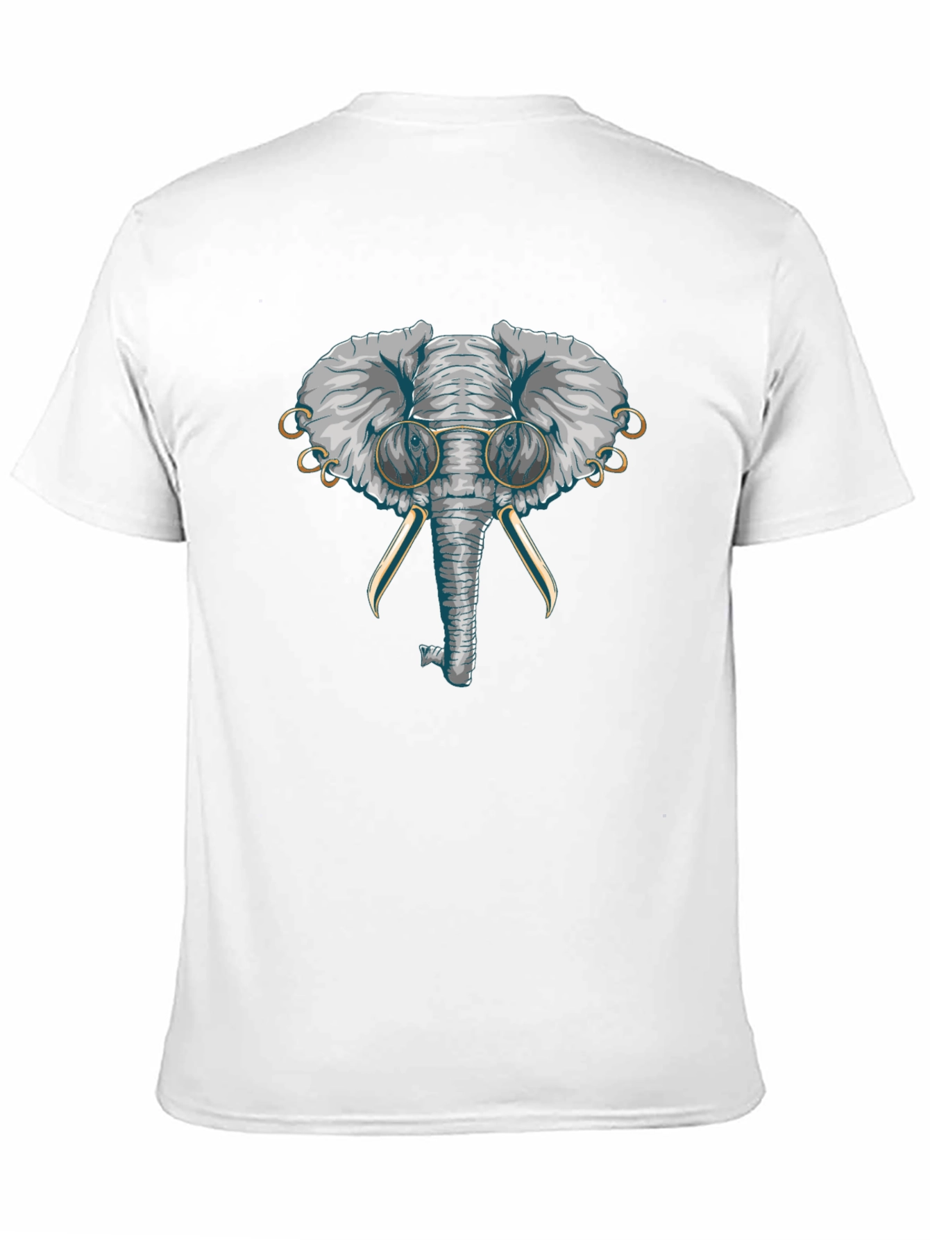 Elephant with Glasses Graphic T-Shirt