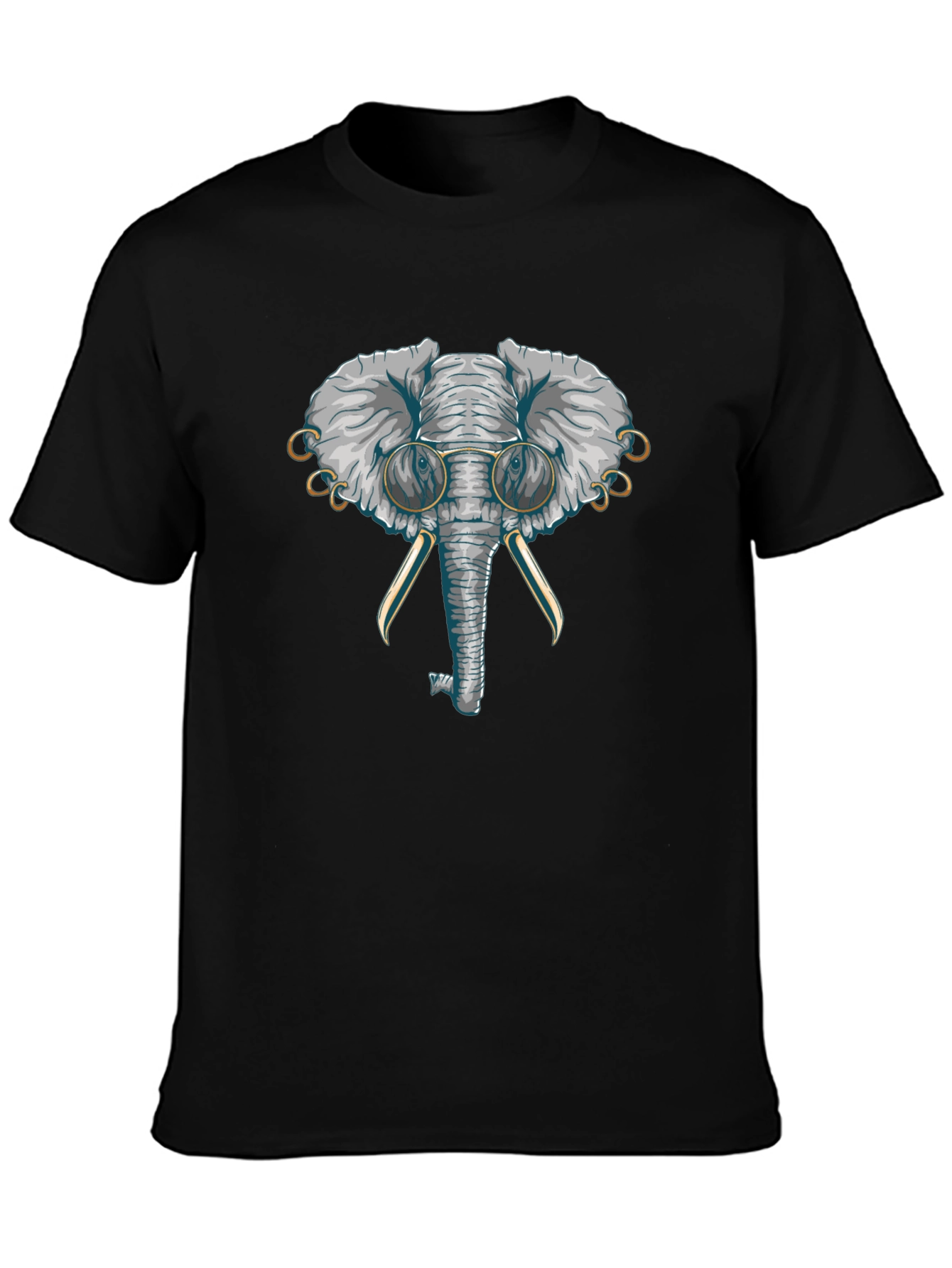Elephant with Glasses Graphic T-Shirt