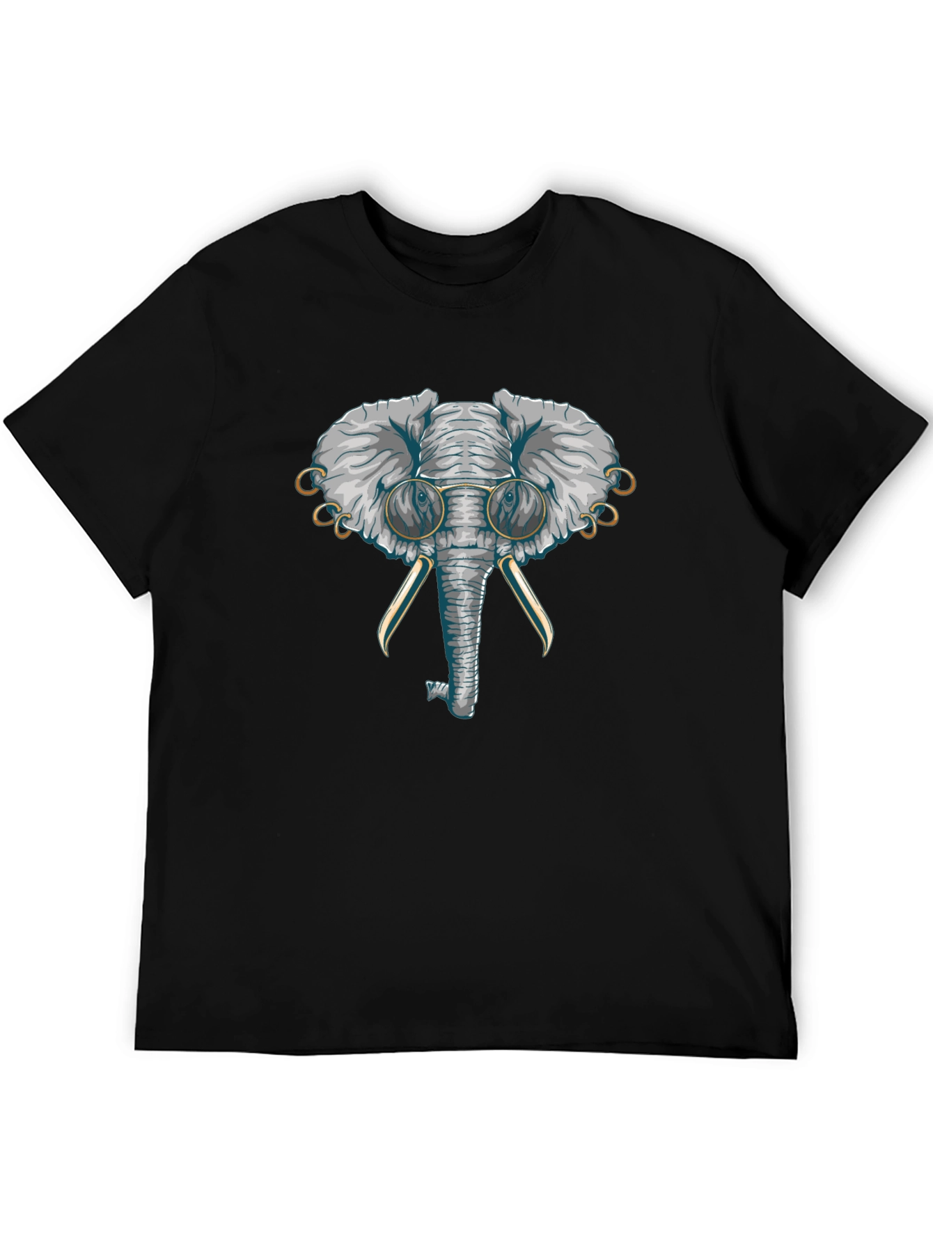 Elephant with Glasses Graphic T-Shirt