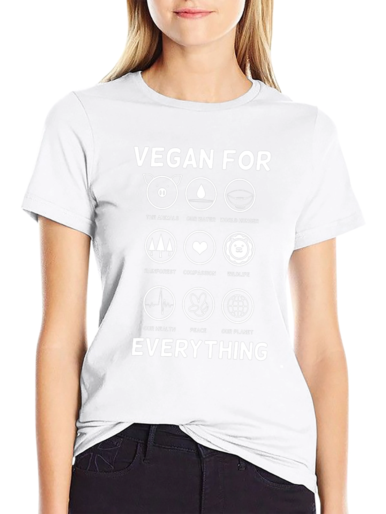Vegan For Everything Black Graphic Tee