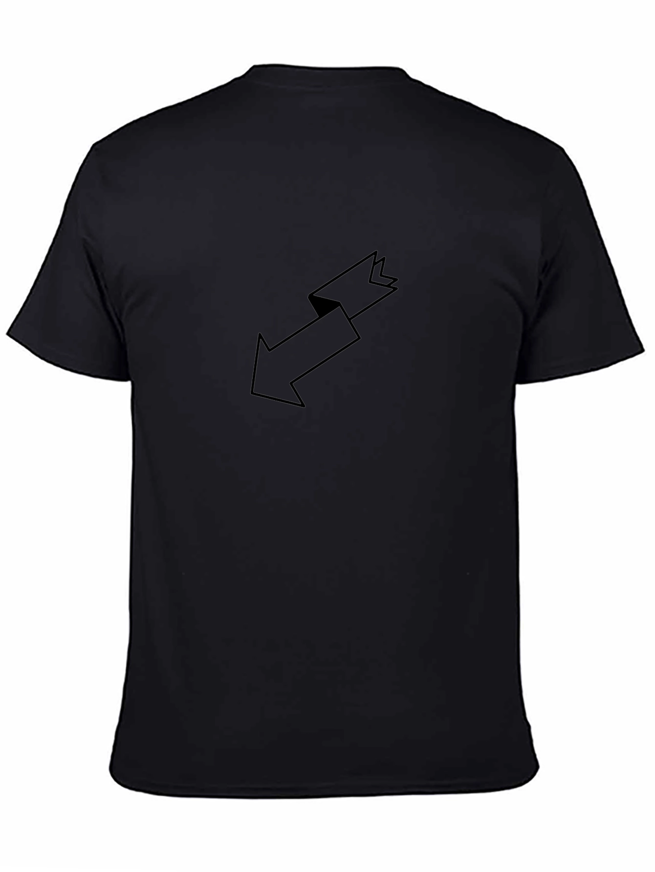 Black Arrow Ribbon Graphic Tee - Stylish Casual Wear