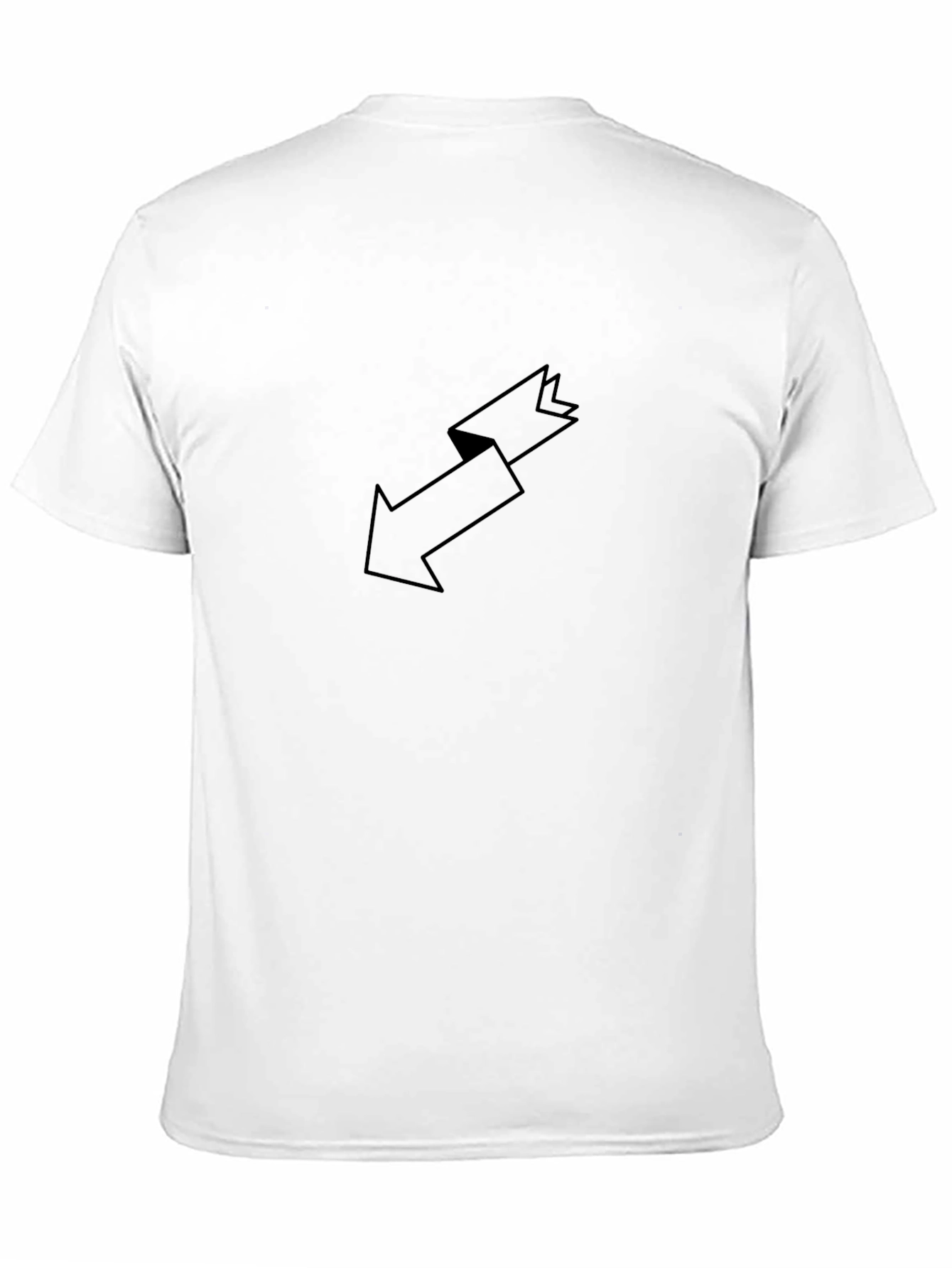 Black Arrow Ribbon Graphic Tee - Stylish Casual Wear