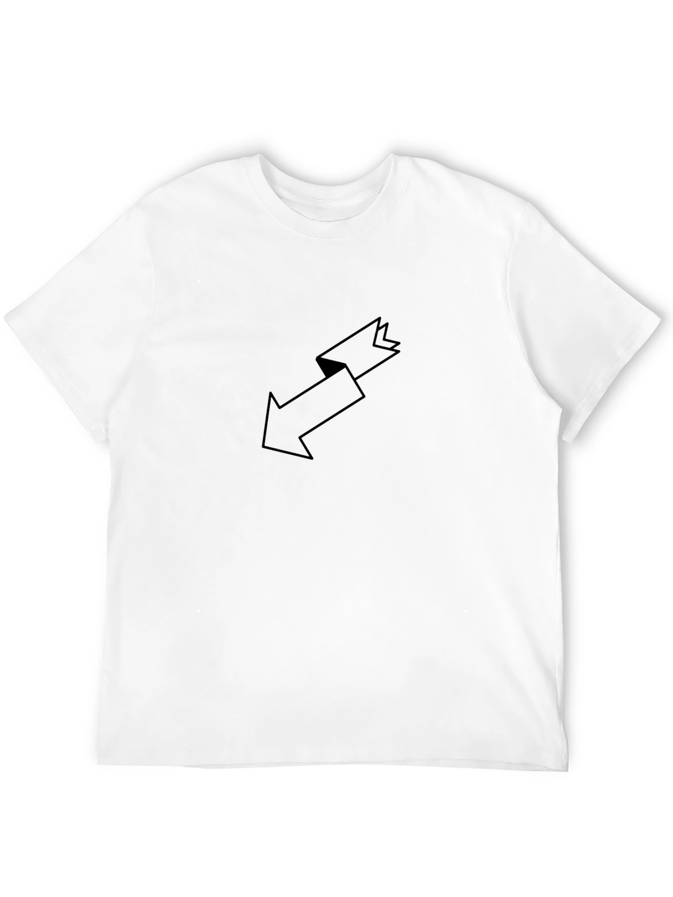 Black Arrow Ribbon Graphic Tee - Stylish Casual Wear