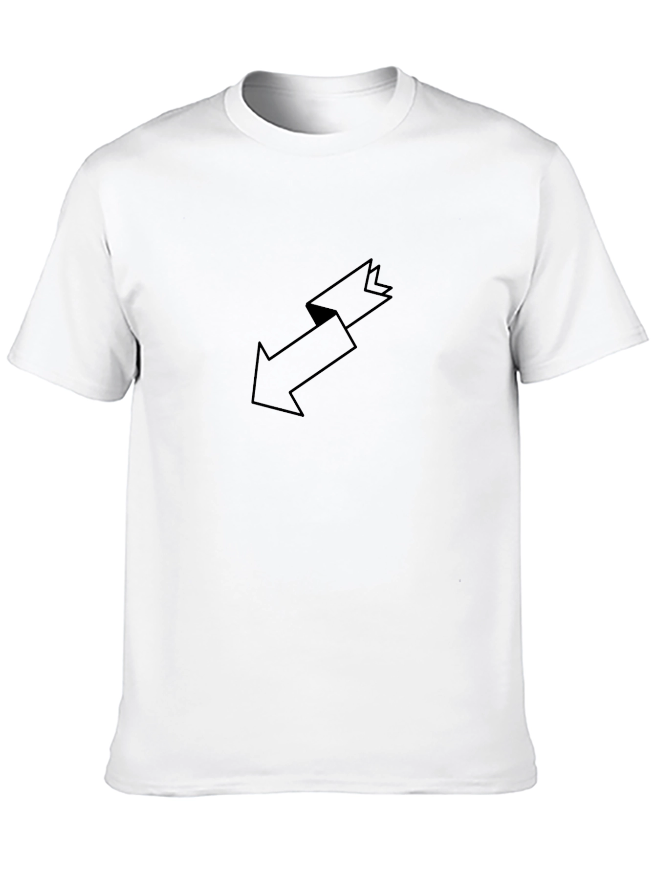 Black Arrow Ribbon Graphic Tee - Stylish Casual Wear