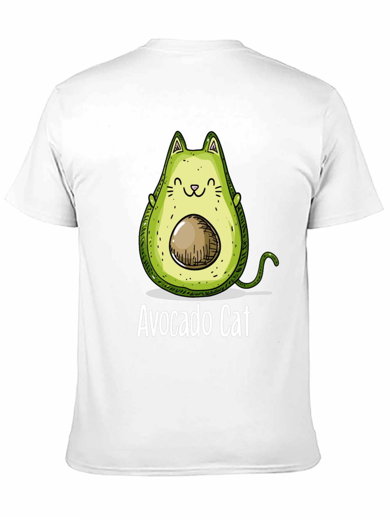 Avocado Cat Graphic Tee - Unique & Funny T-Shirt