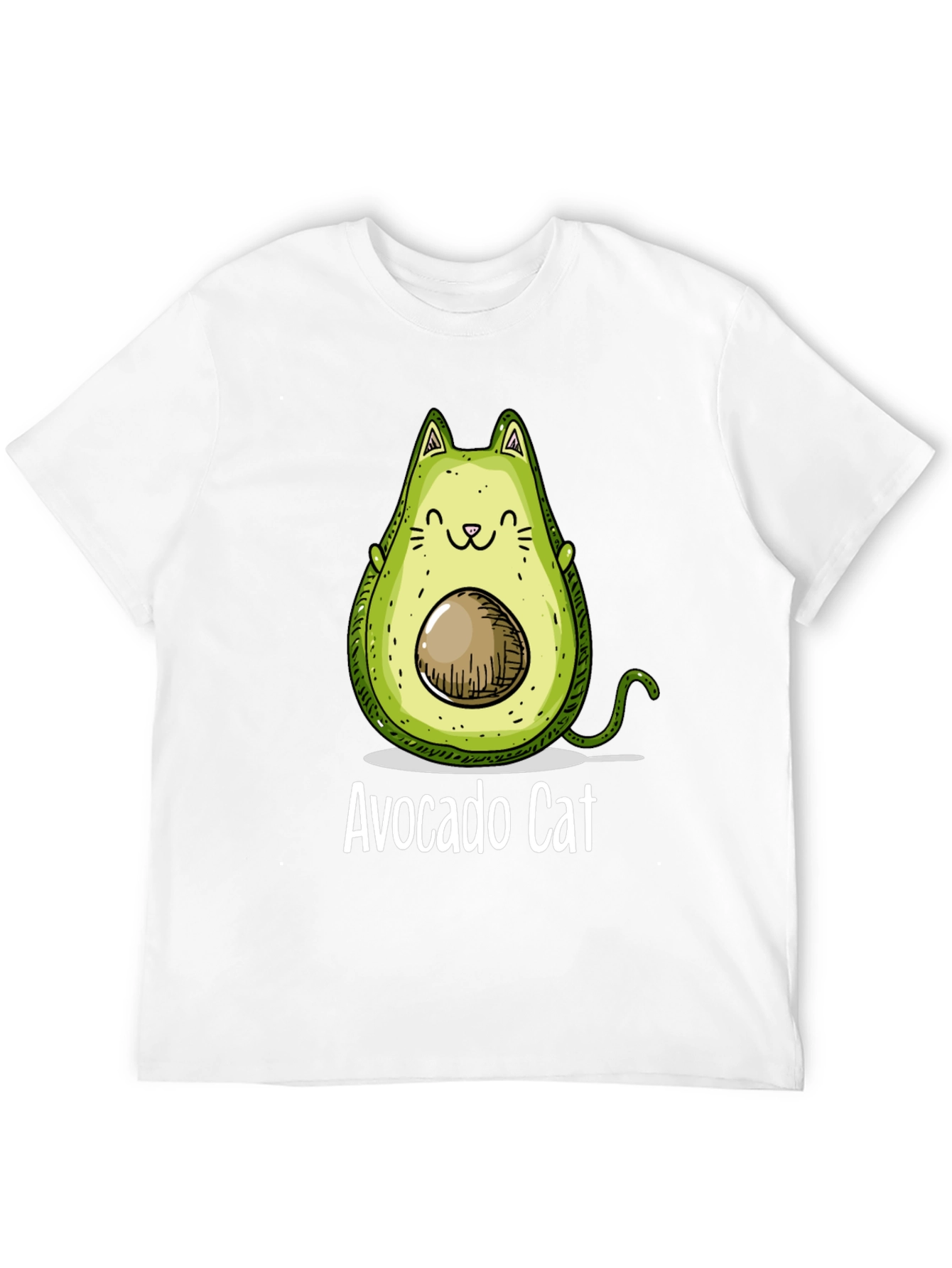 Avocado Cat Graphic Tee - Unique & Funny T-Shirt