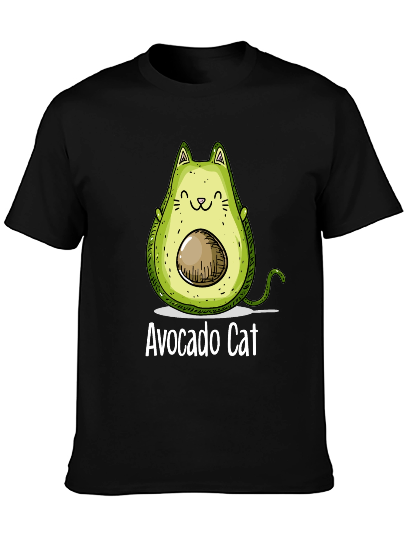 Avocado Cat Graphic Tee - Unique & Funny T-Shirt