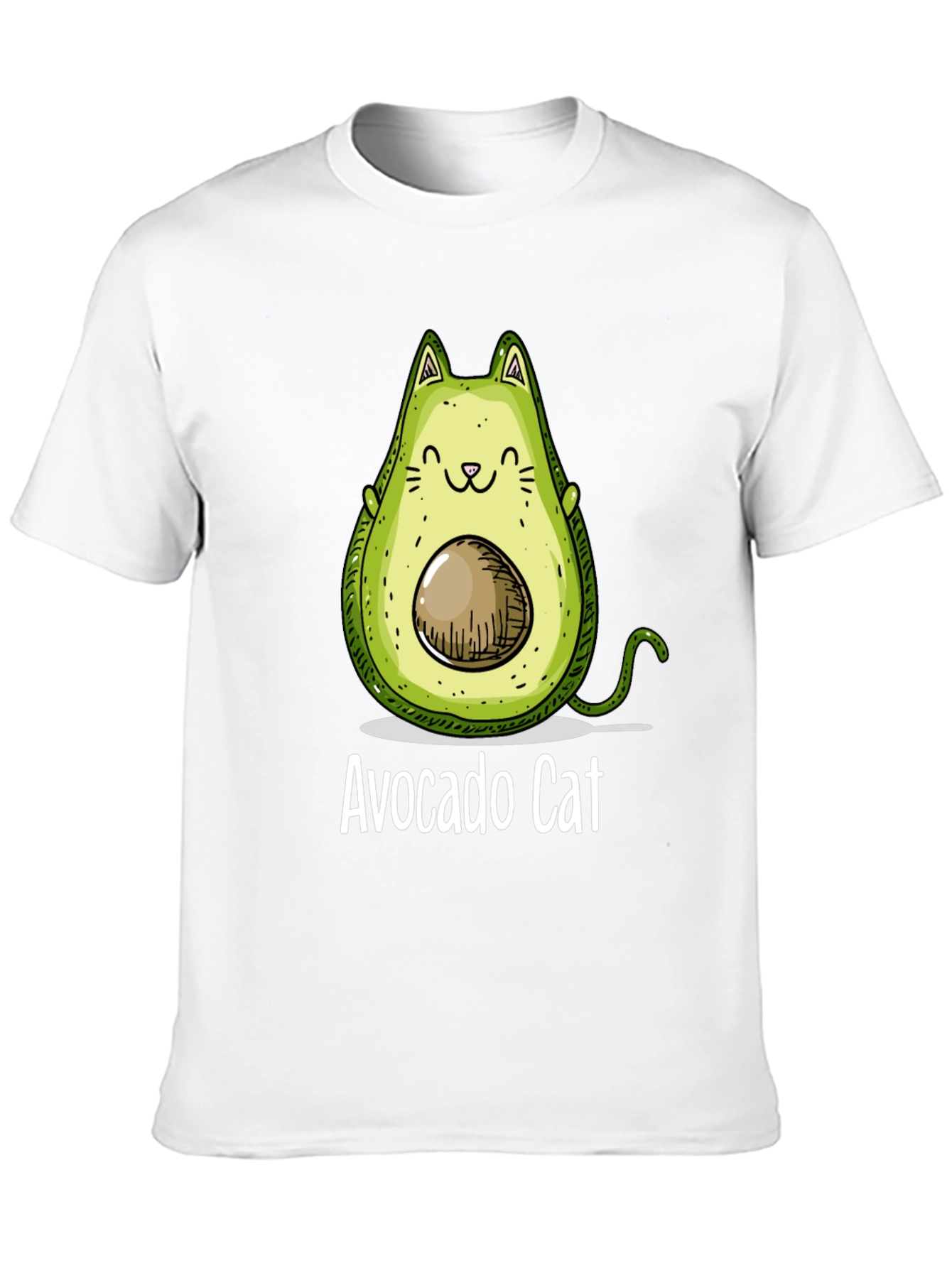 Avocado Cat Graphic Tee - Unique & Funny T-Shirt