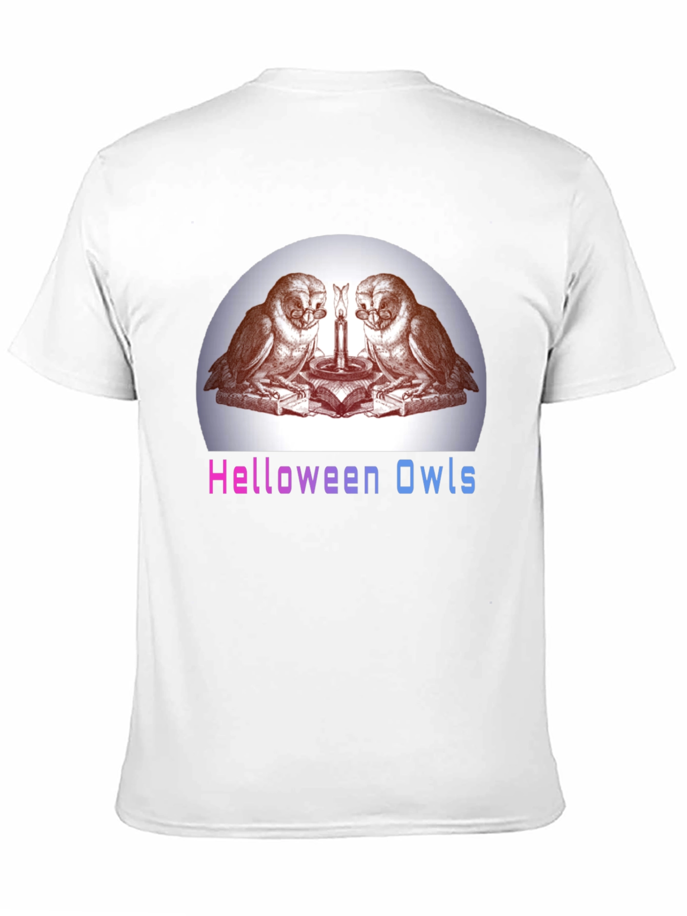 Helloween Owls Graphic T-Shirt - Unique Spooky Design