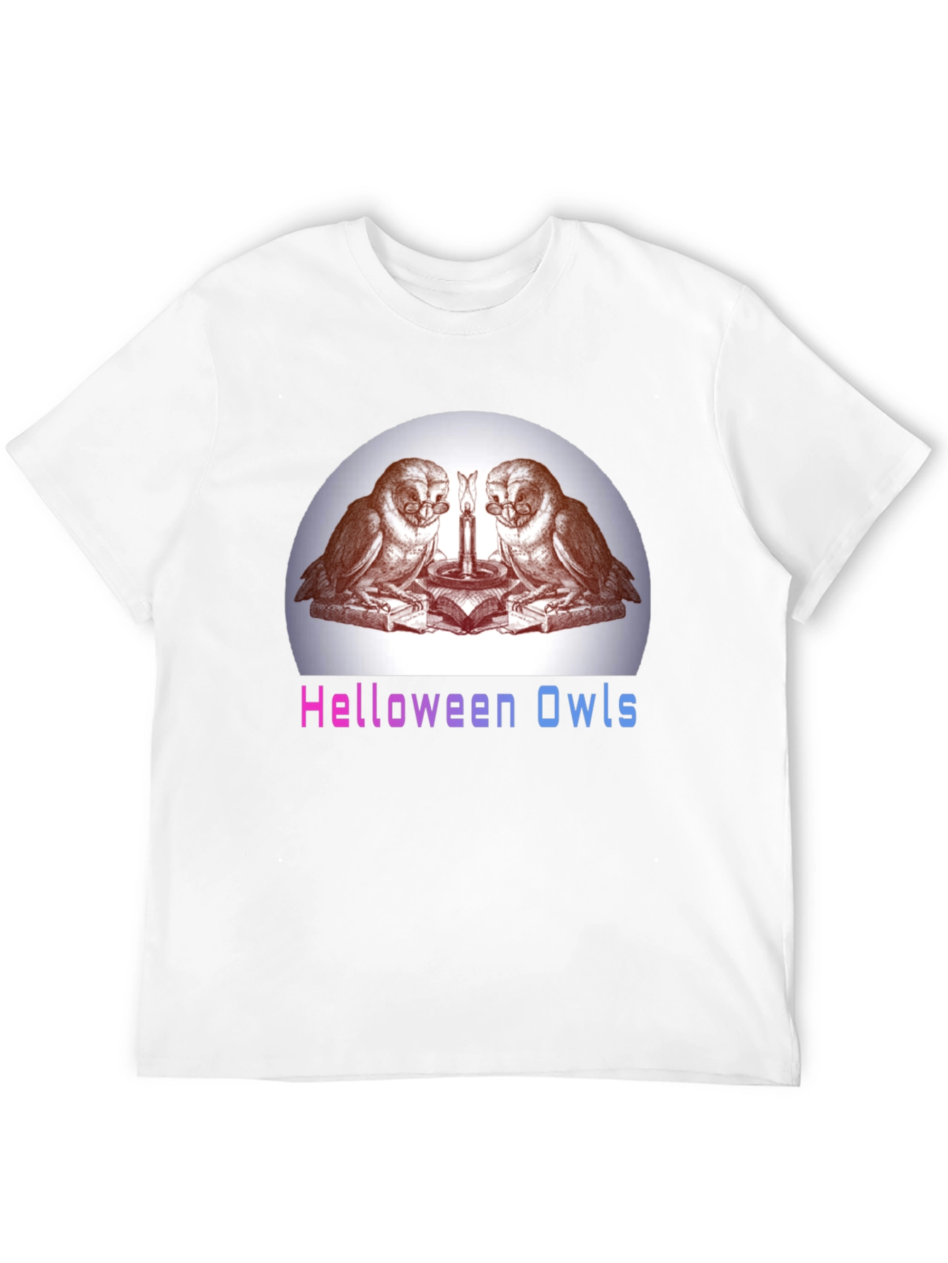 Helloween Owls Graphic T-Shirt - Unique Spooky Design