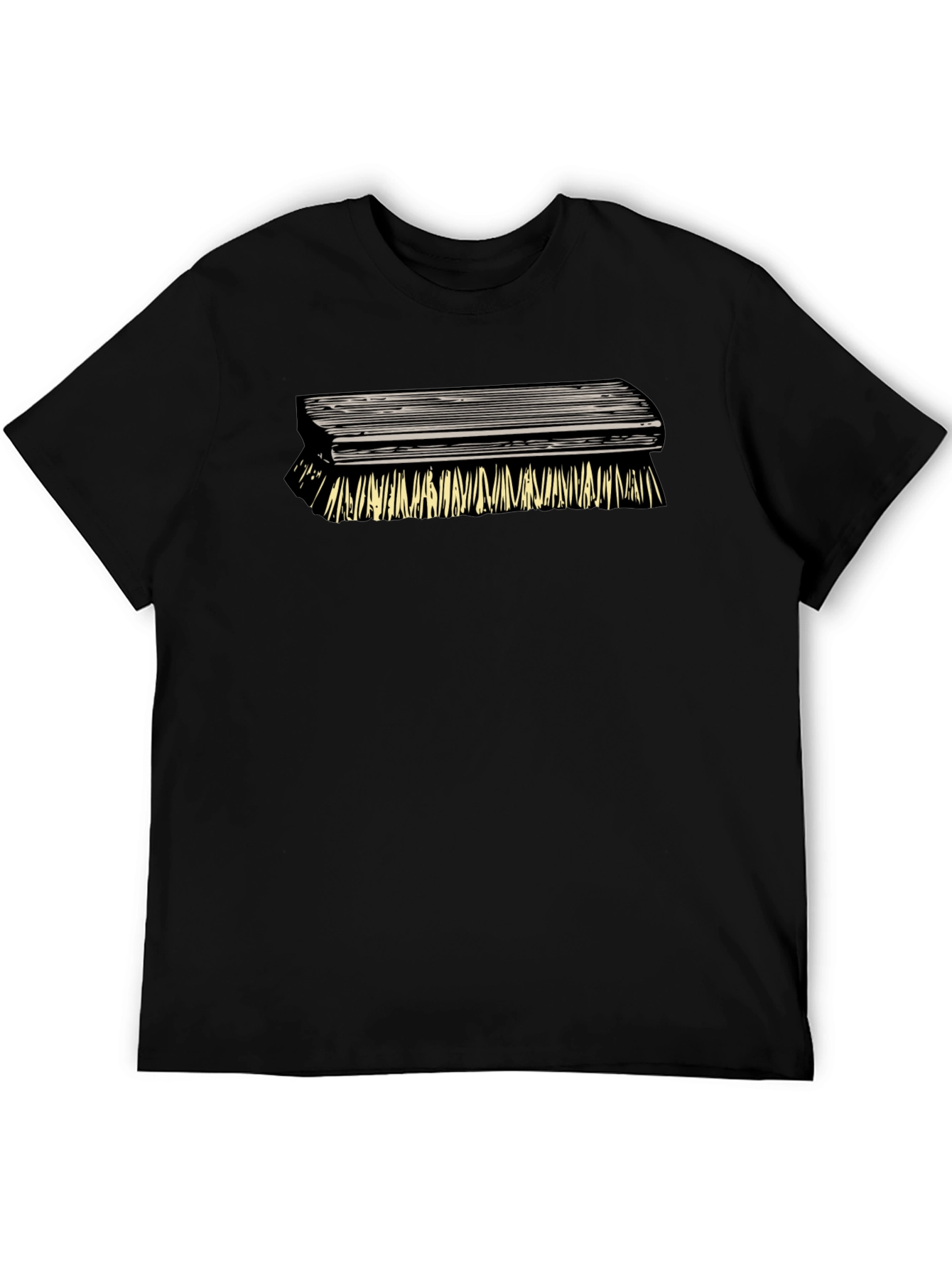 Novelty Brush Graphic Tee - Unique Design Casual Style