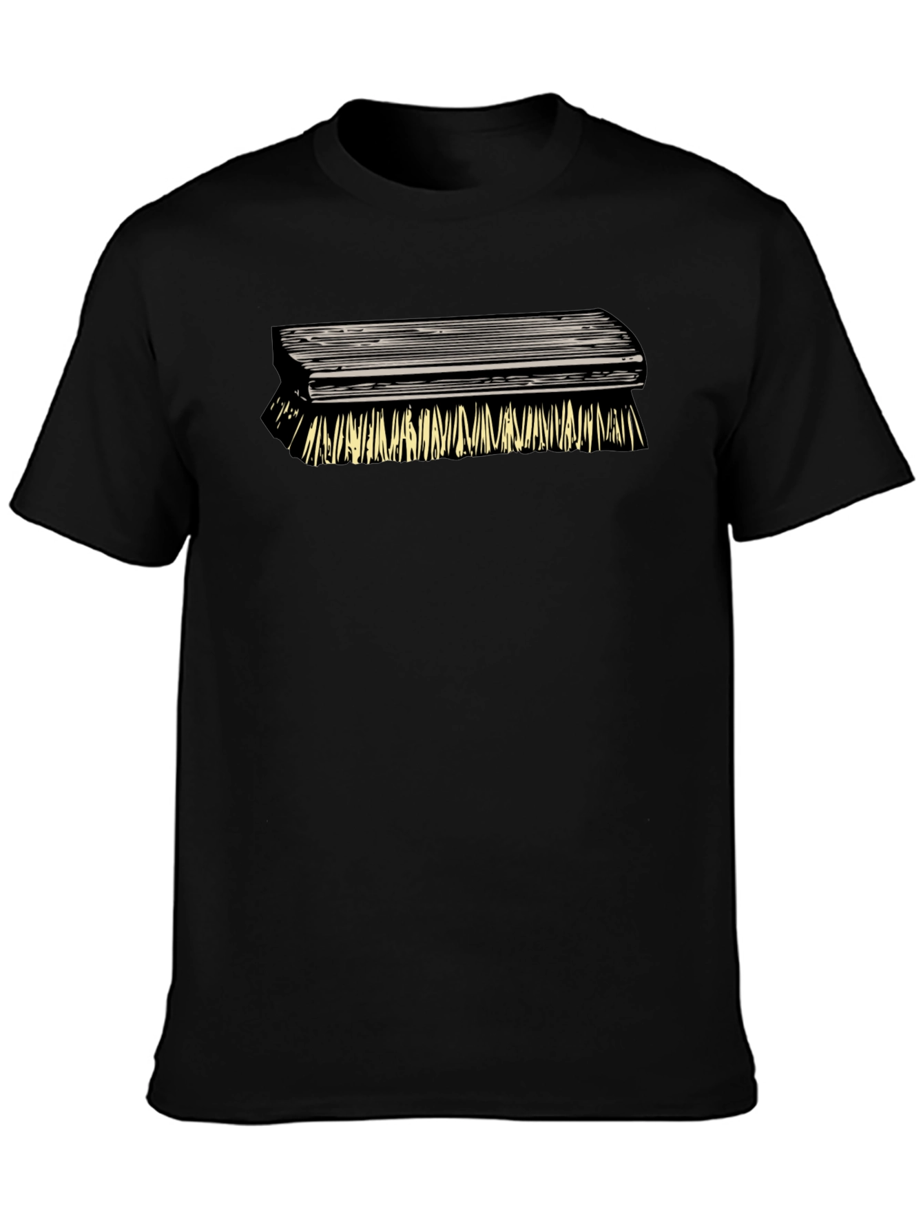 Novelty Brush Graphic Tee - Unique Design Casual Style