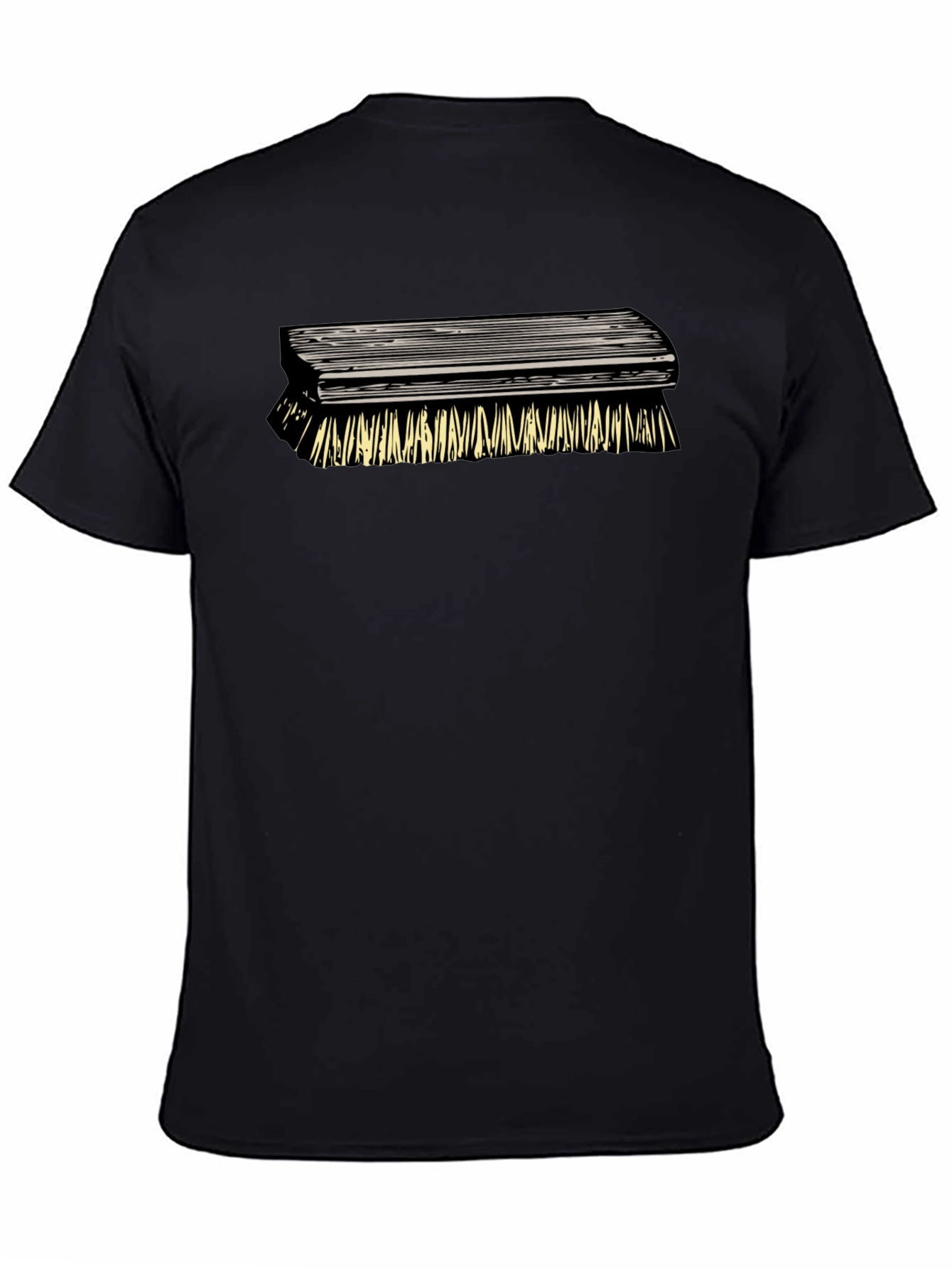Novelty Brush Graphic Tee - Unique Design Casual Style