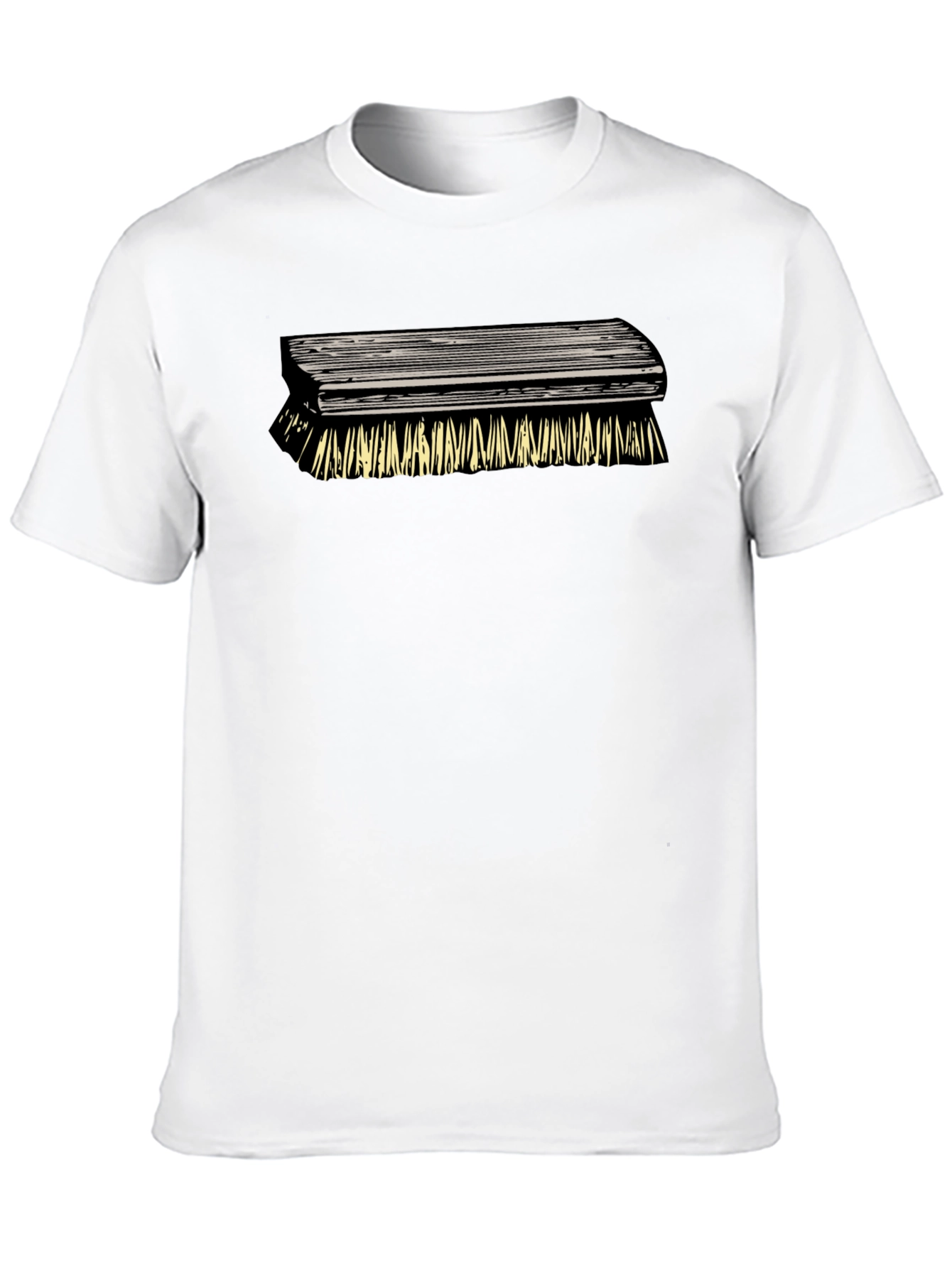 Novelty Brush Graphic Tee - Unique Design Casual Style