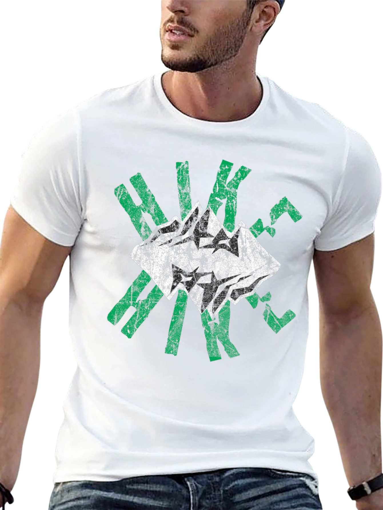 Distressed Mountain Hike Graphic Tee