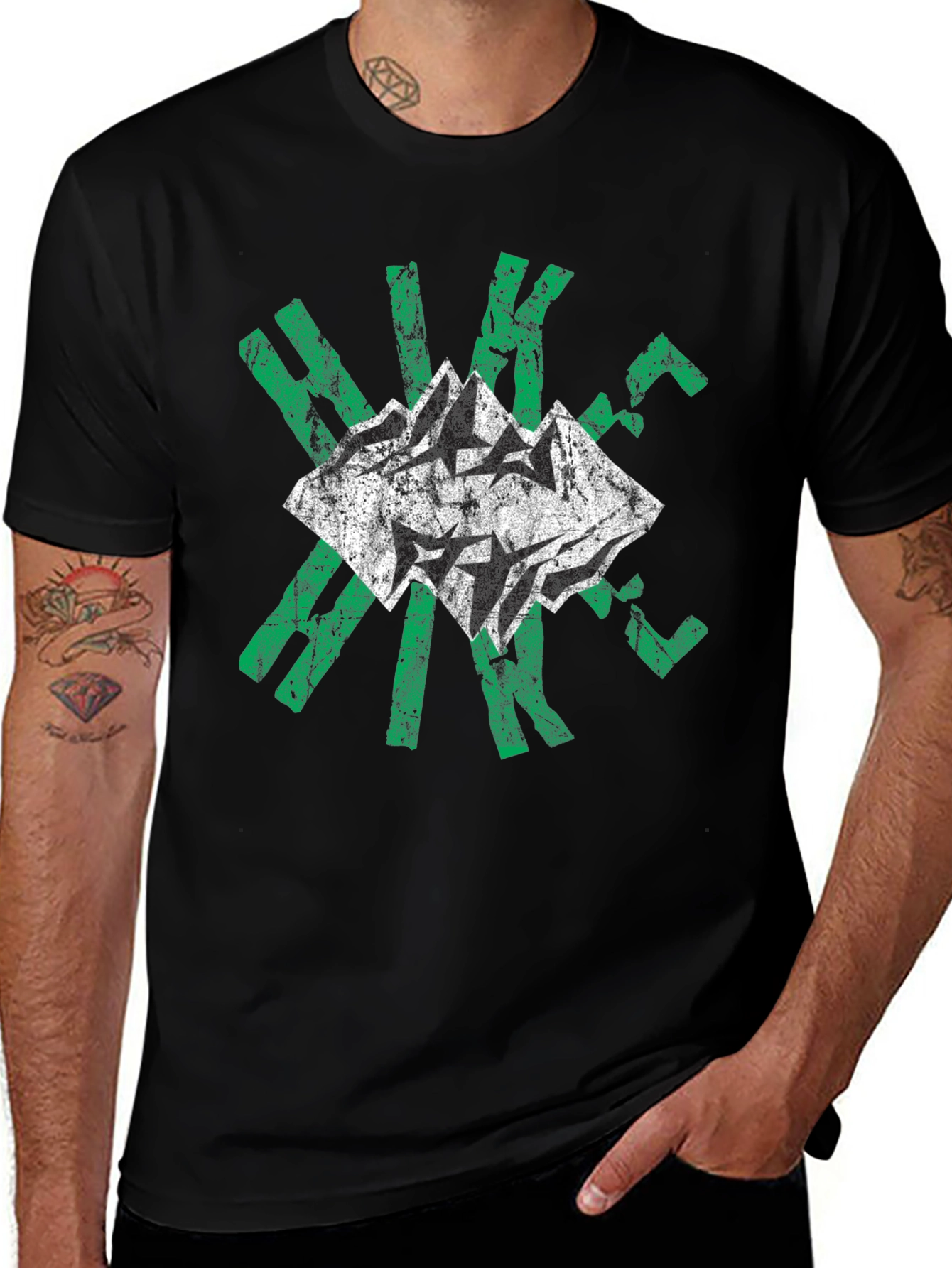 Distressed Mountain Hike Graphic Tee