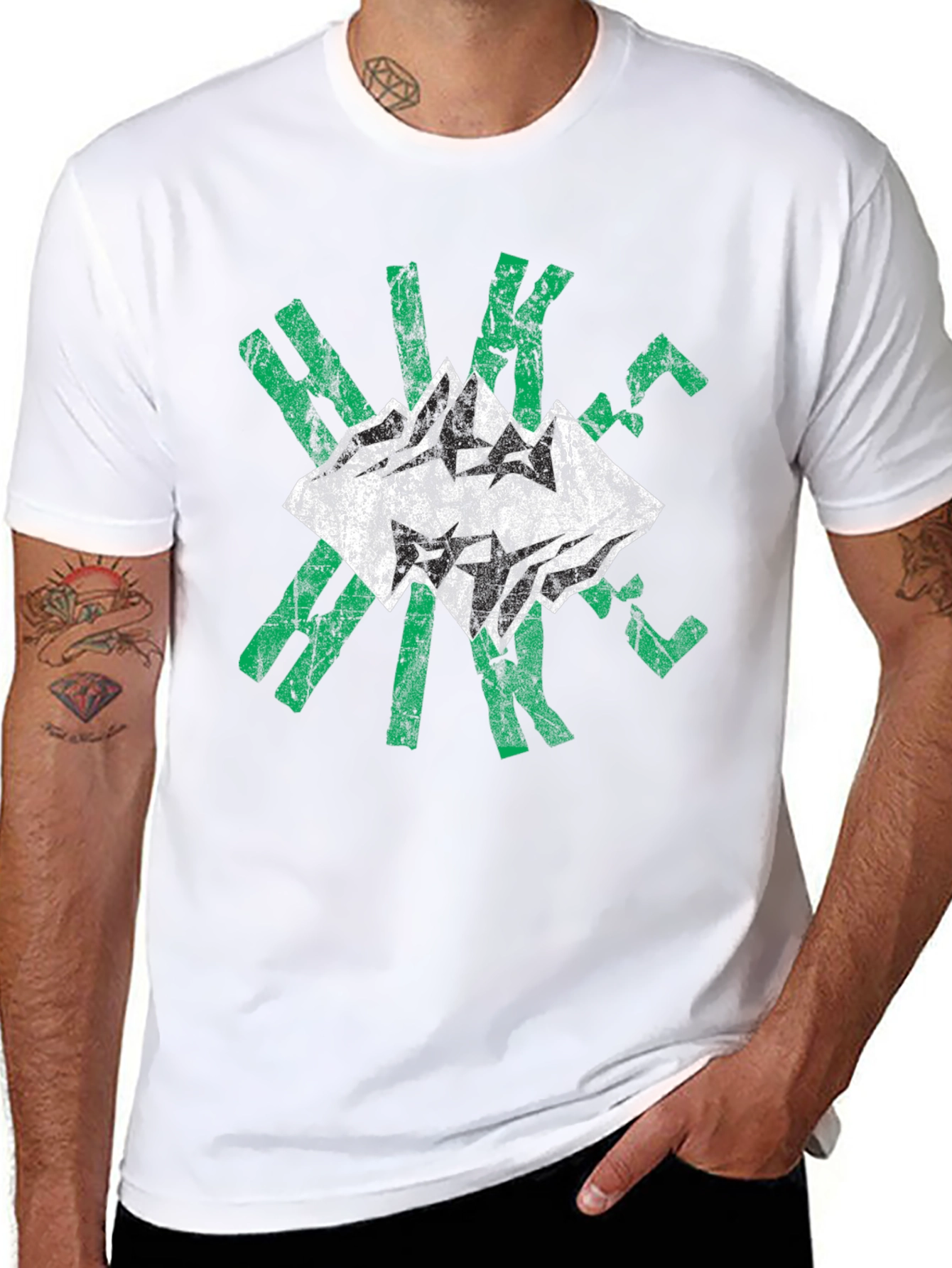 Distressed Mountain Hike Graphic Tee