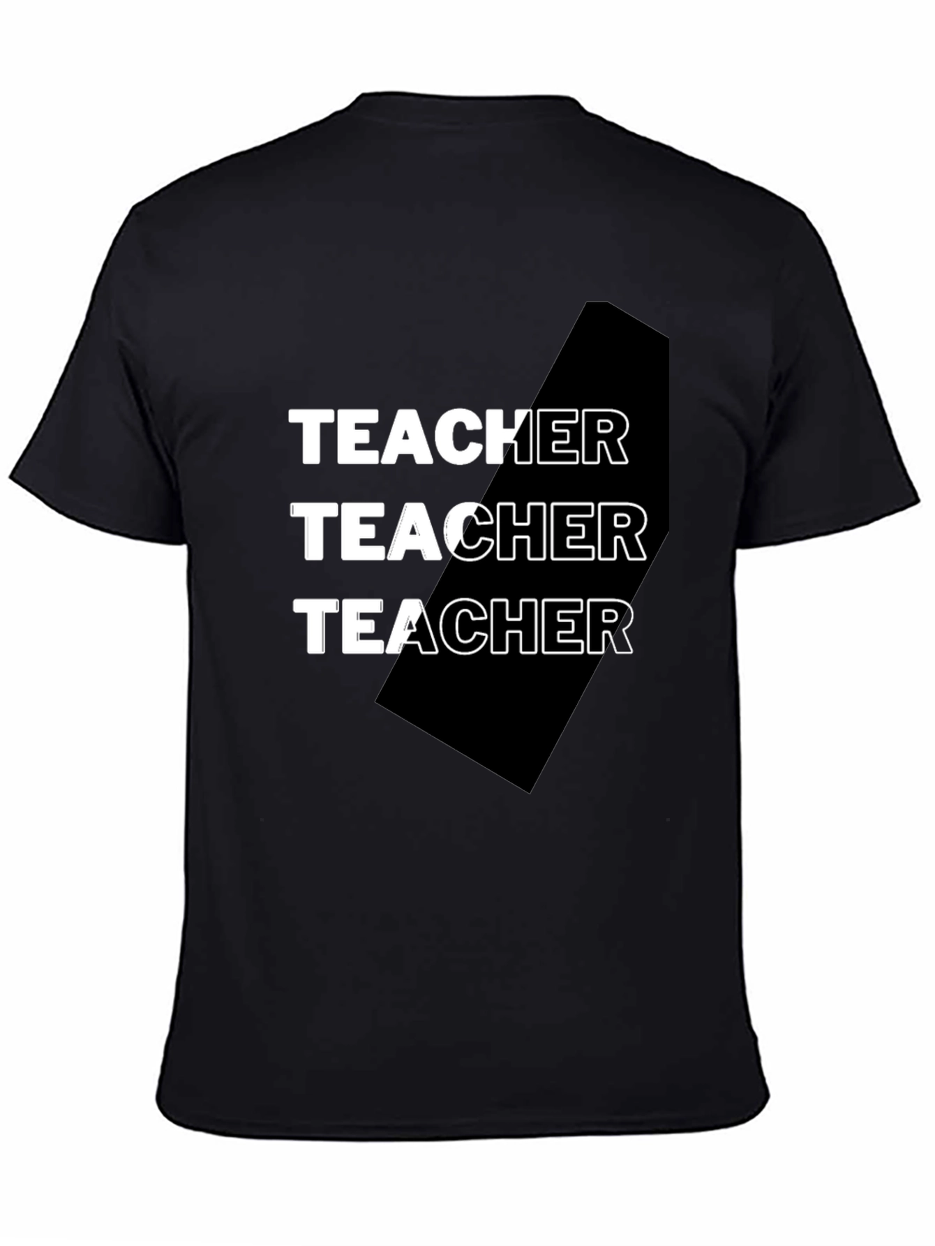 Teacher Graphic Tee - Black Cotton Blend T-Shirt
