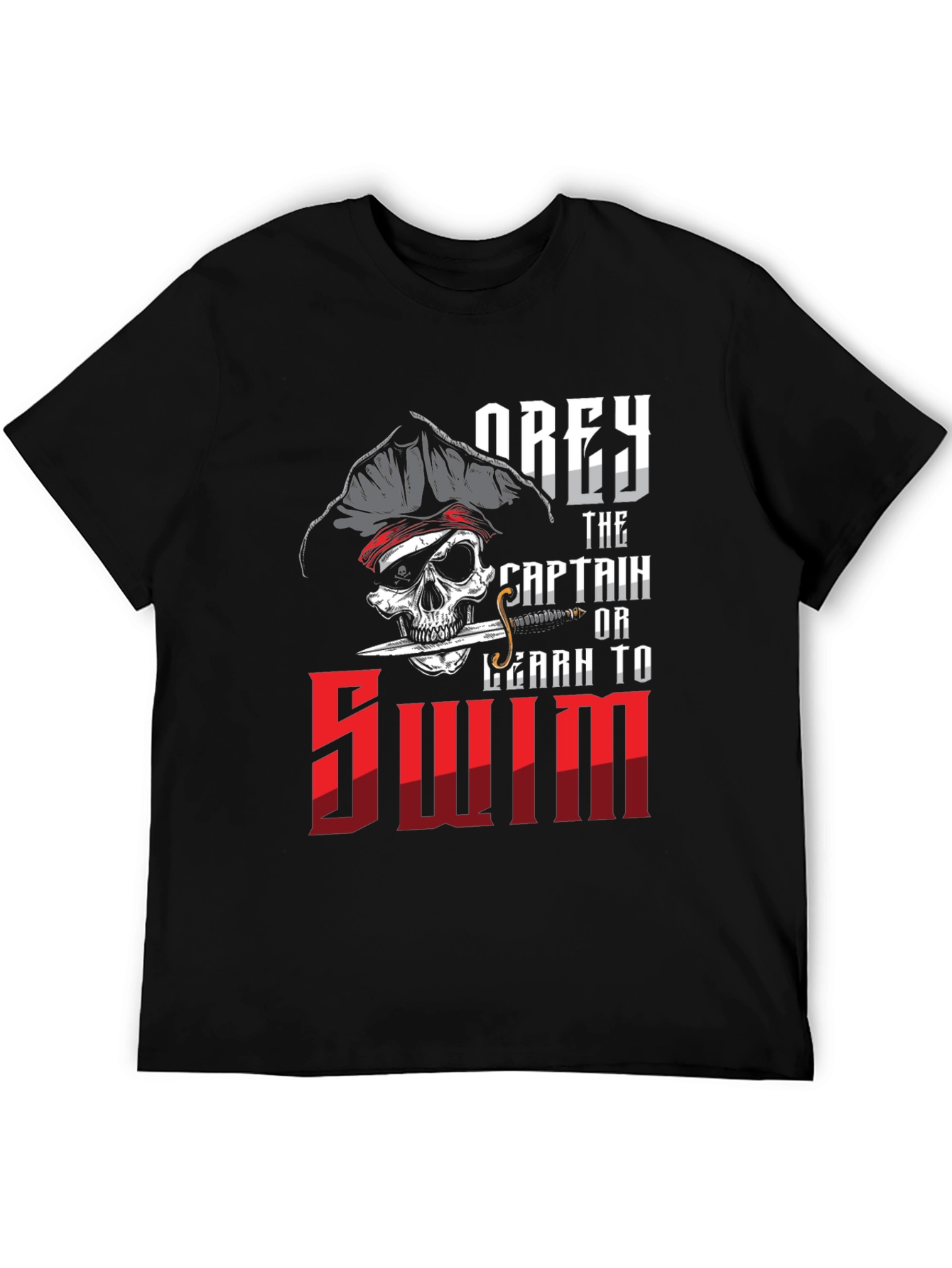 Obey Captain Pirate Skull Graphic T-Shirt