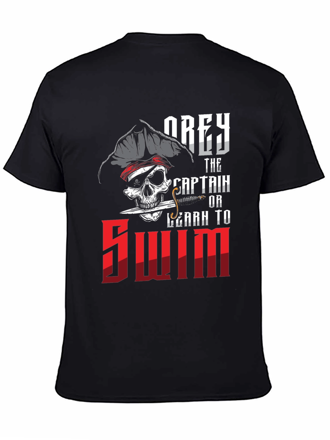 Obey Captain Pirate Skull Graphic T-Shirt