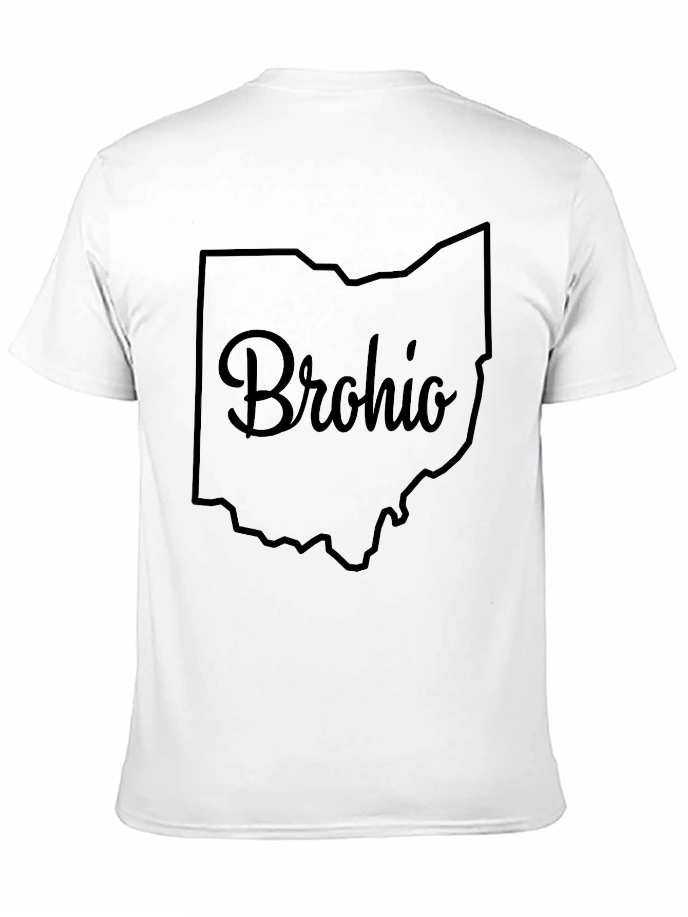 Brohio Ohio State Outline Black T-Shirt