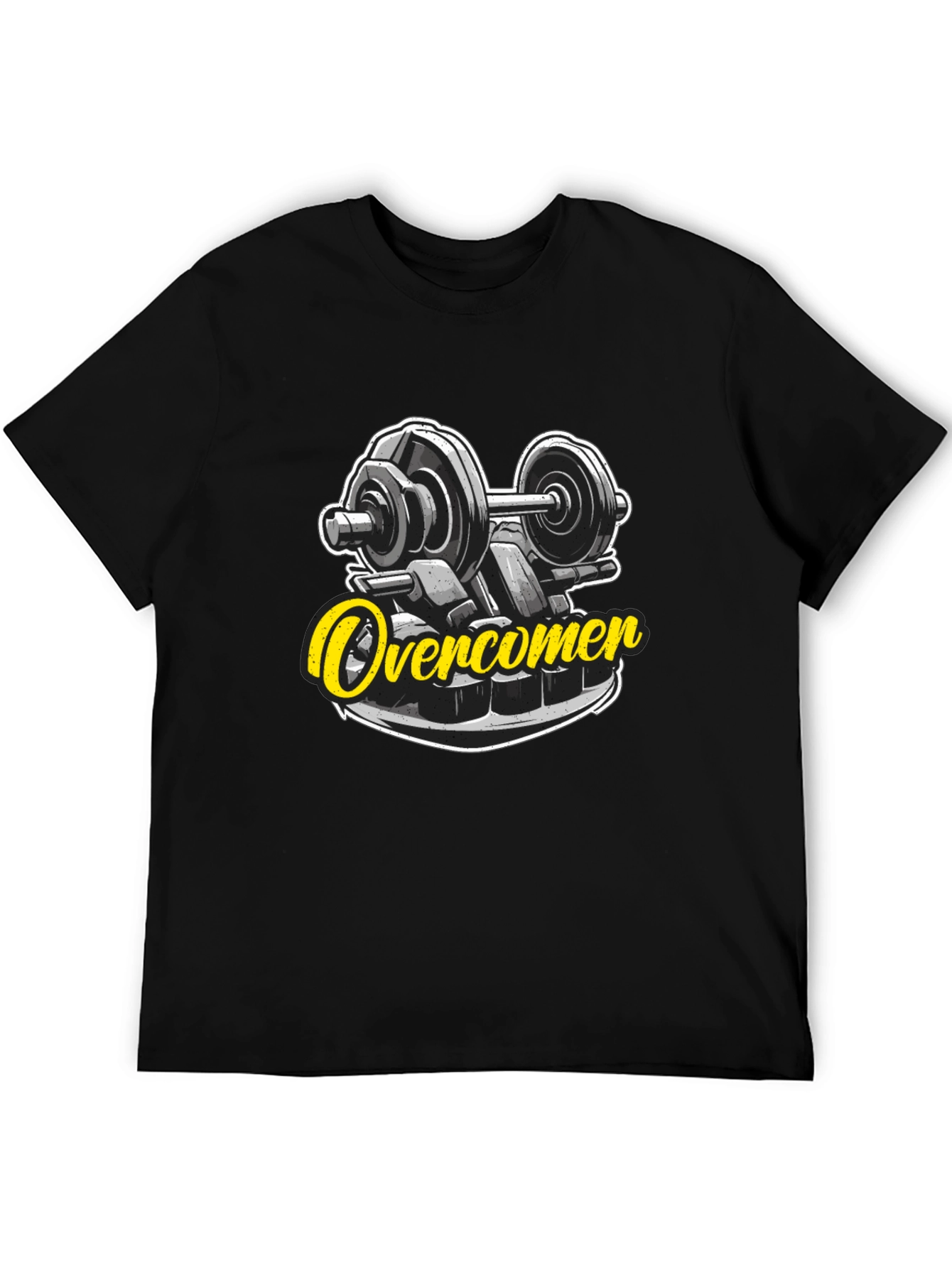 Overcomer Gym T-Shirt - Black Graphic Tee