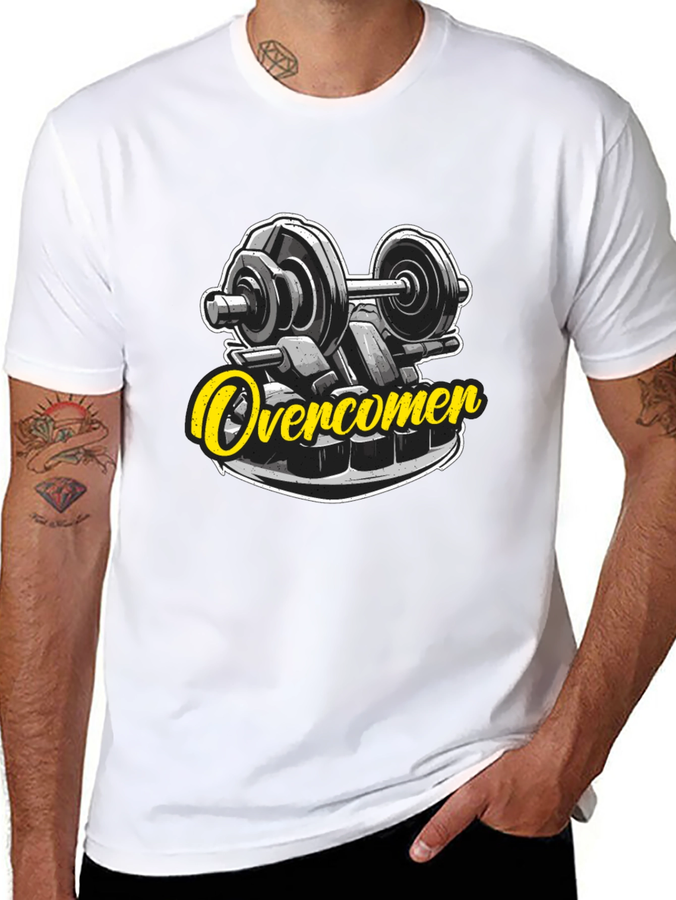 Overcomer Gym T-Shirt - Black Graphic Tee