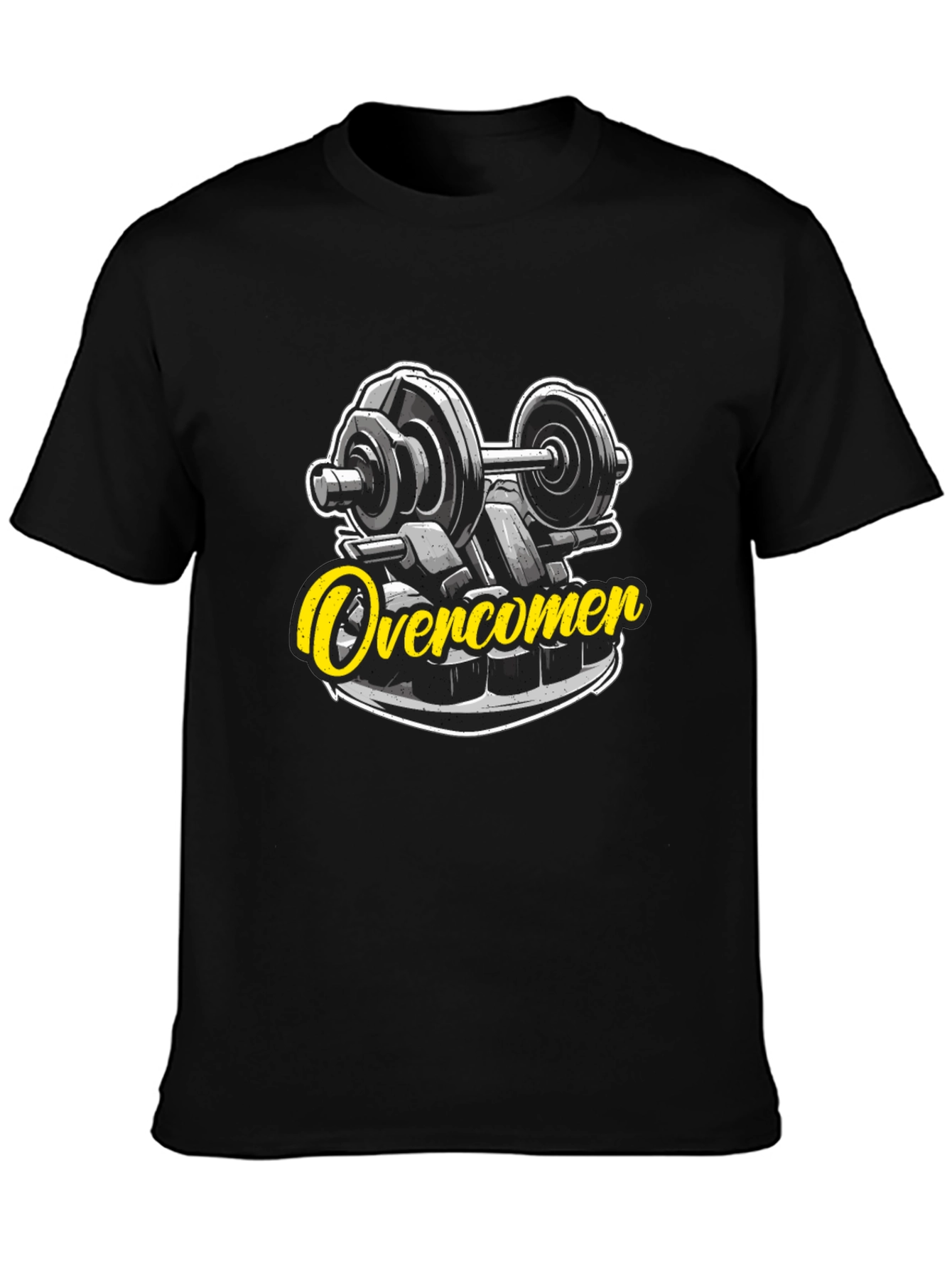 Overcomer Gym T-Shirt - Black Graphic Tee