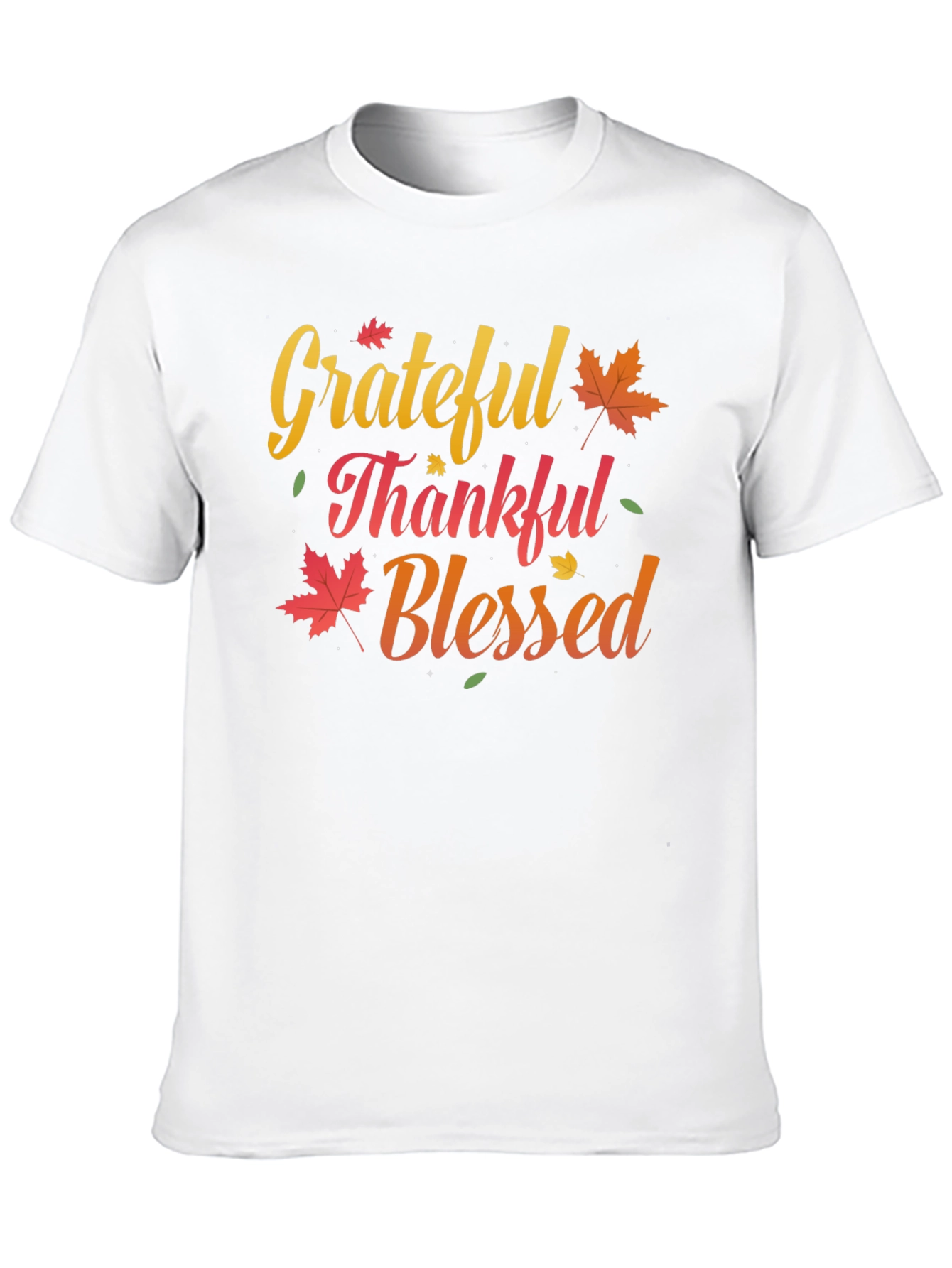 Grateful Thankful Blessed T-Shirt Fall Thanksgiving Tee