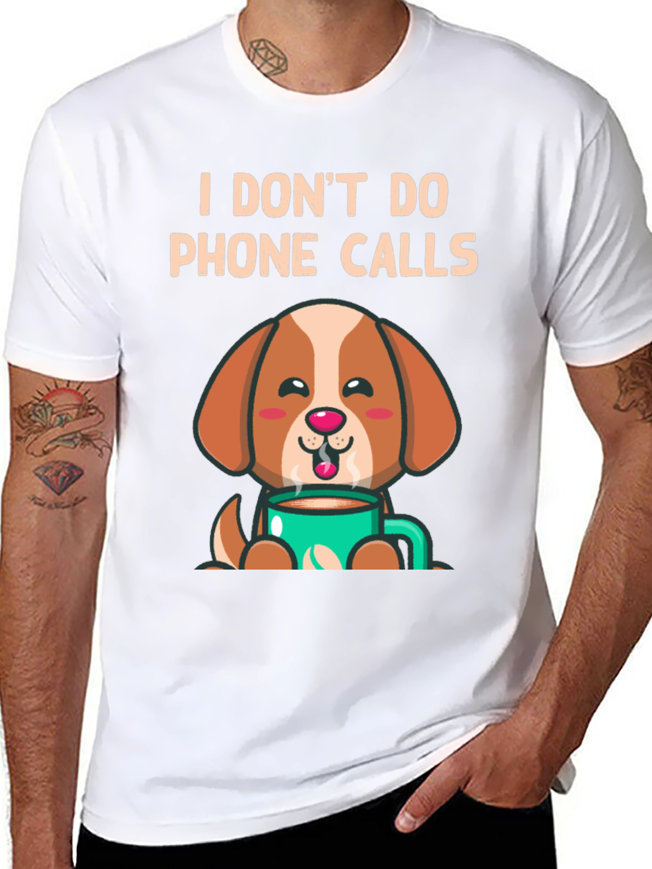I Dont Do Phone Calls Dog Lover T-Shirt