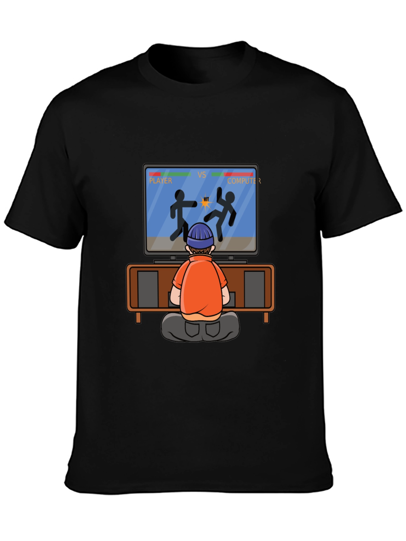 Gamer vs Computer Black T-Shirt