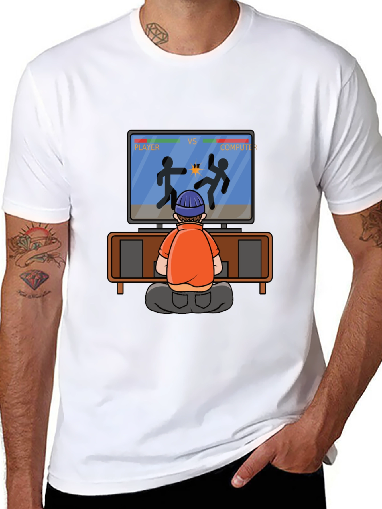 Gamer vs Computer Black T-Shirt