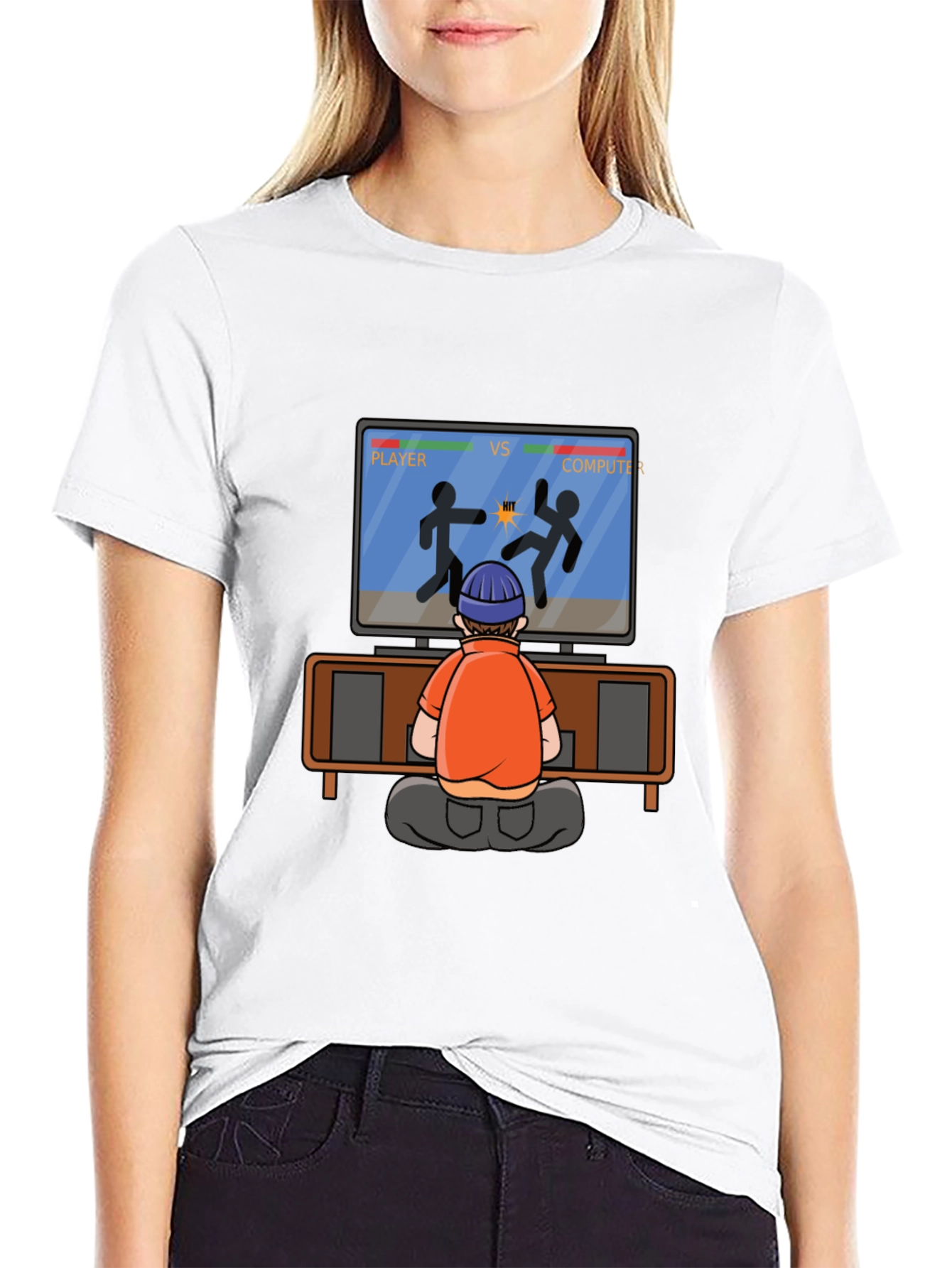 Gamer vs Computer Black T-Shirt
