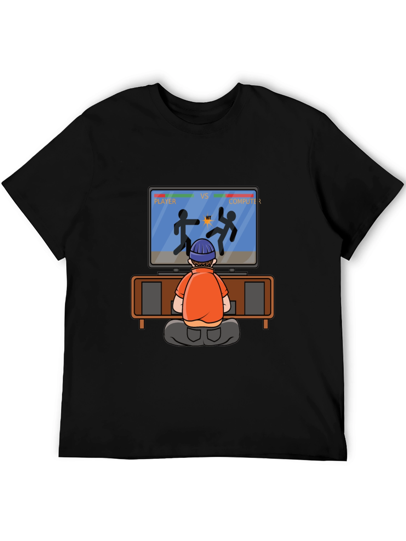 Gamer vs Computer Black T-Shirt