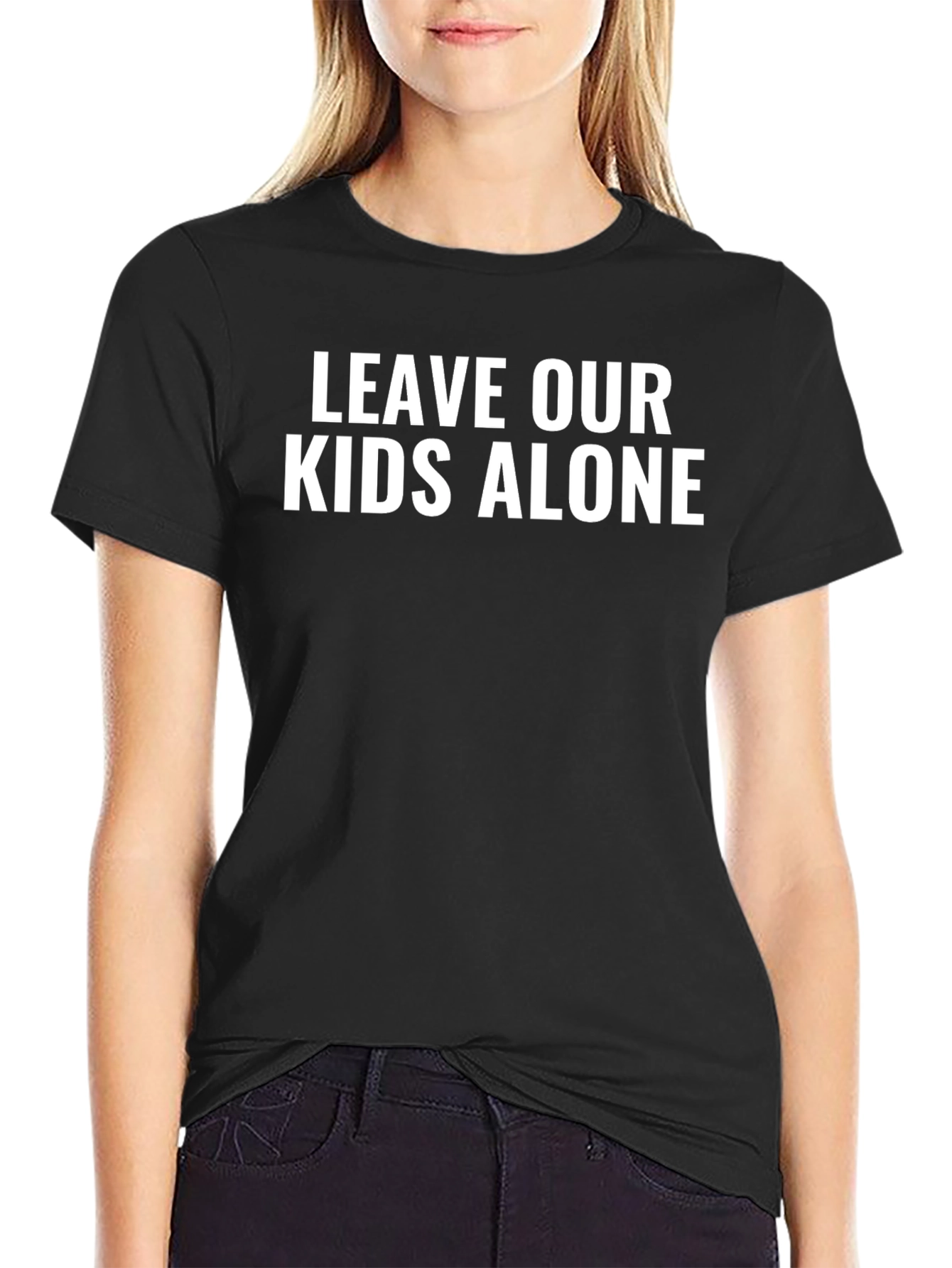 Leave Our Kids Alone Graphic Tee - Black