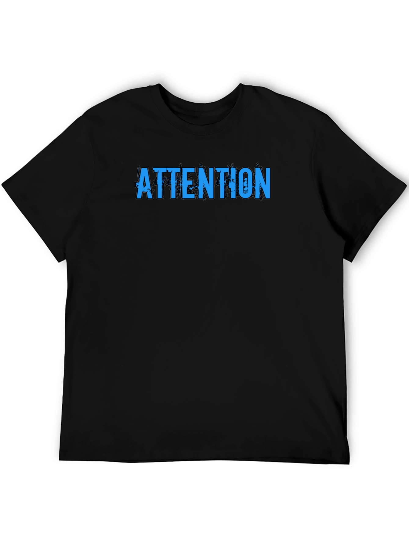 Attention Graphic Tee - Trendy Black T-Shirt