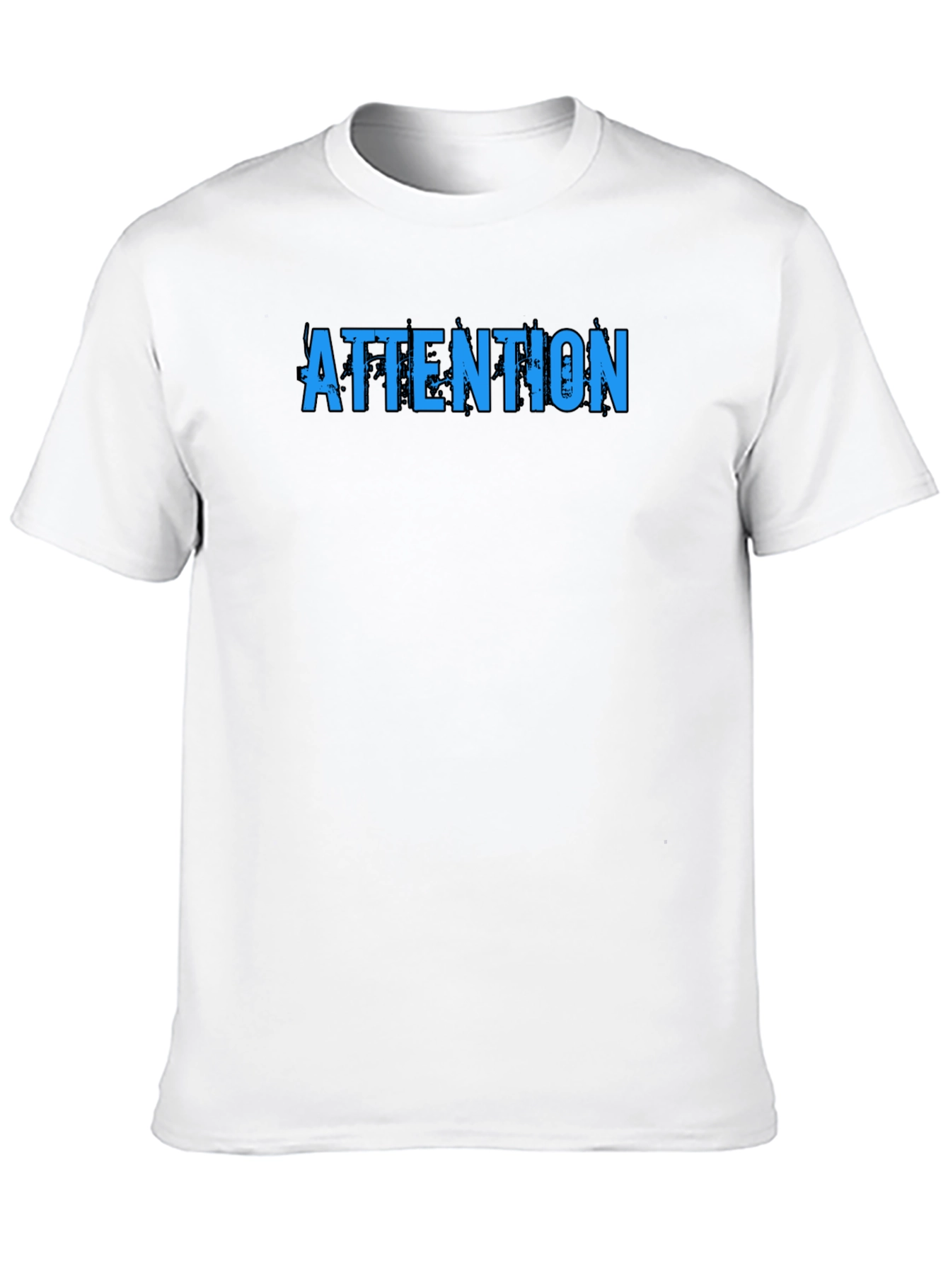 Attention Graphic Tee - Trendy Black T-Shirt