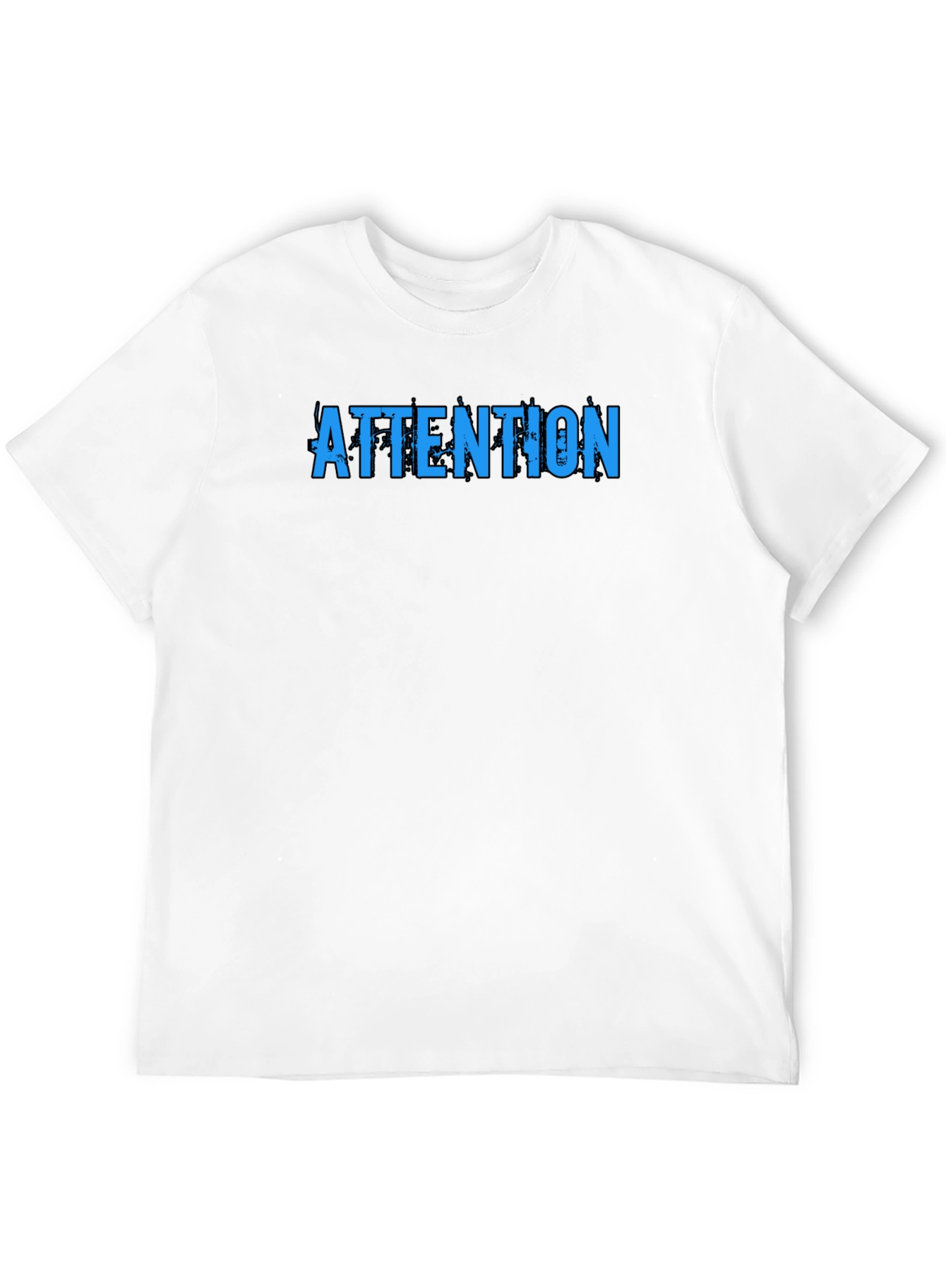 Attention Graphic Tee - Trendy Black T-Shirt