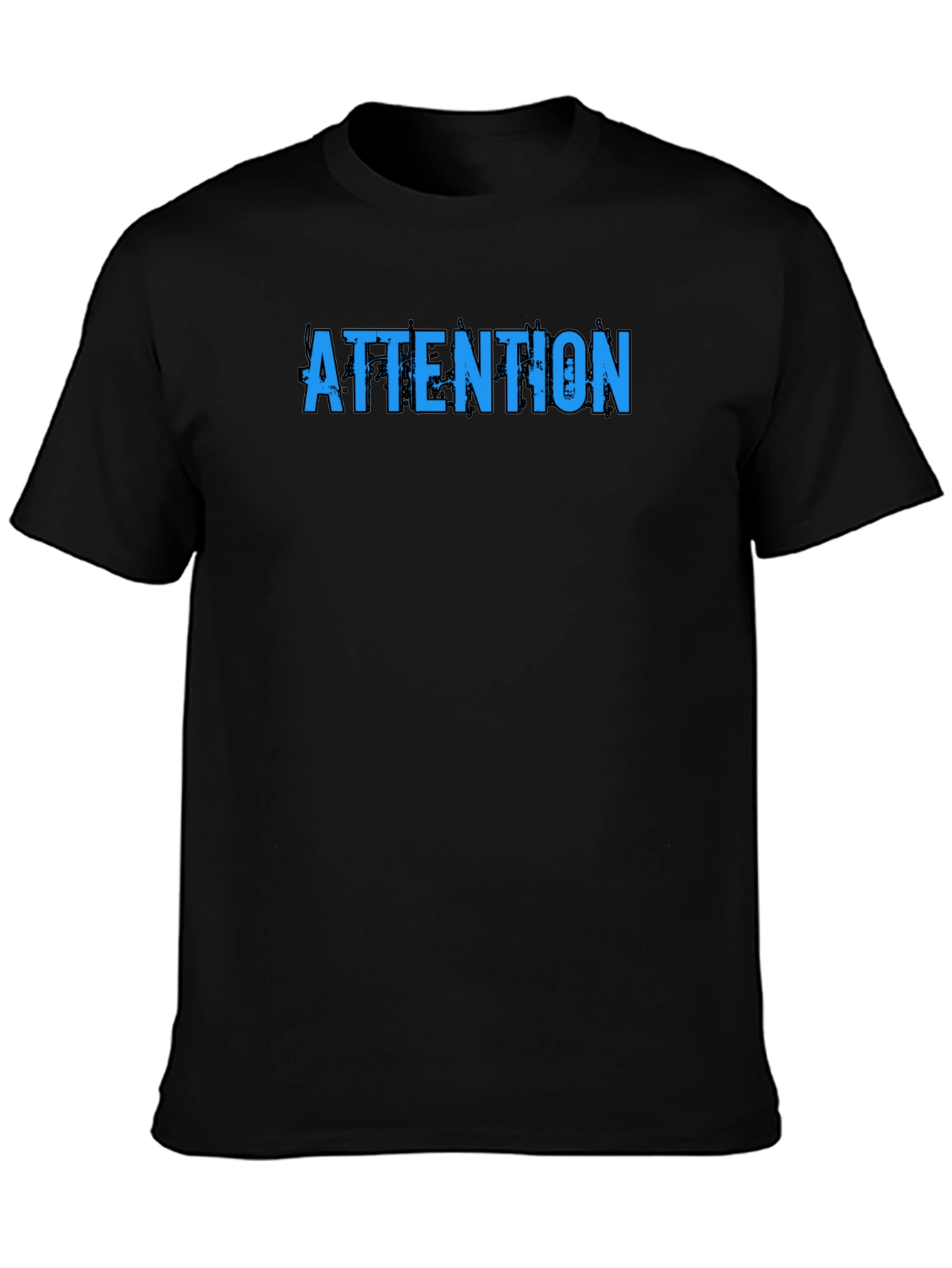Attention Graphic Tee - Trendy Black T-Shirt