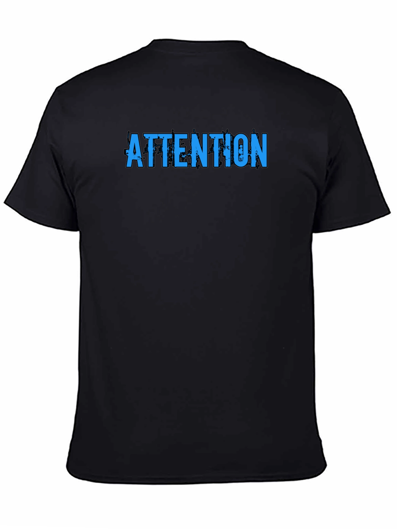 Attention Graphic Tee - Trendy Black T-Shirt