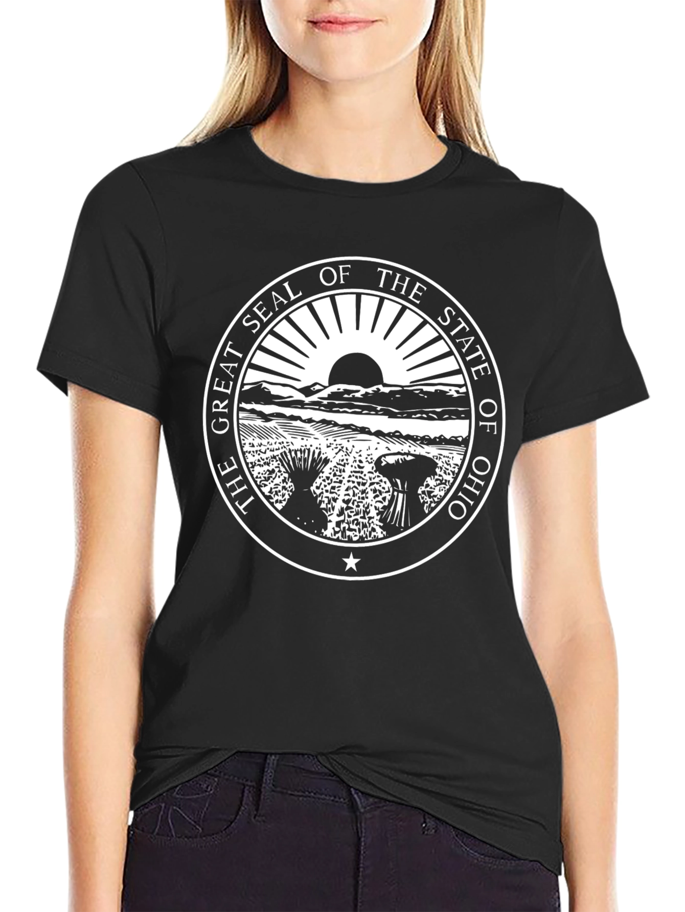 Ohio State Seal Black T-Shirt
