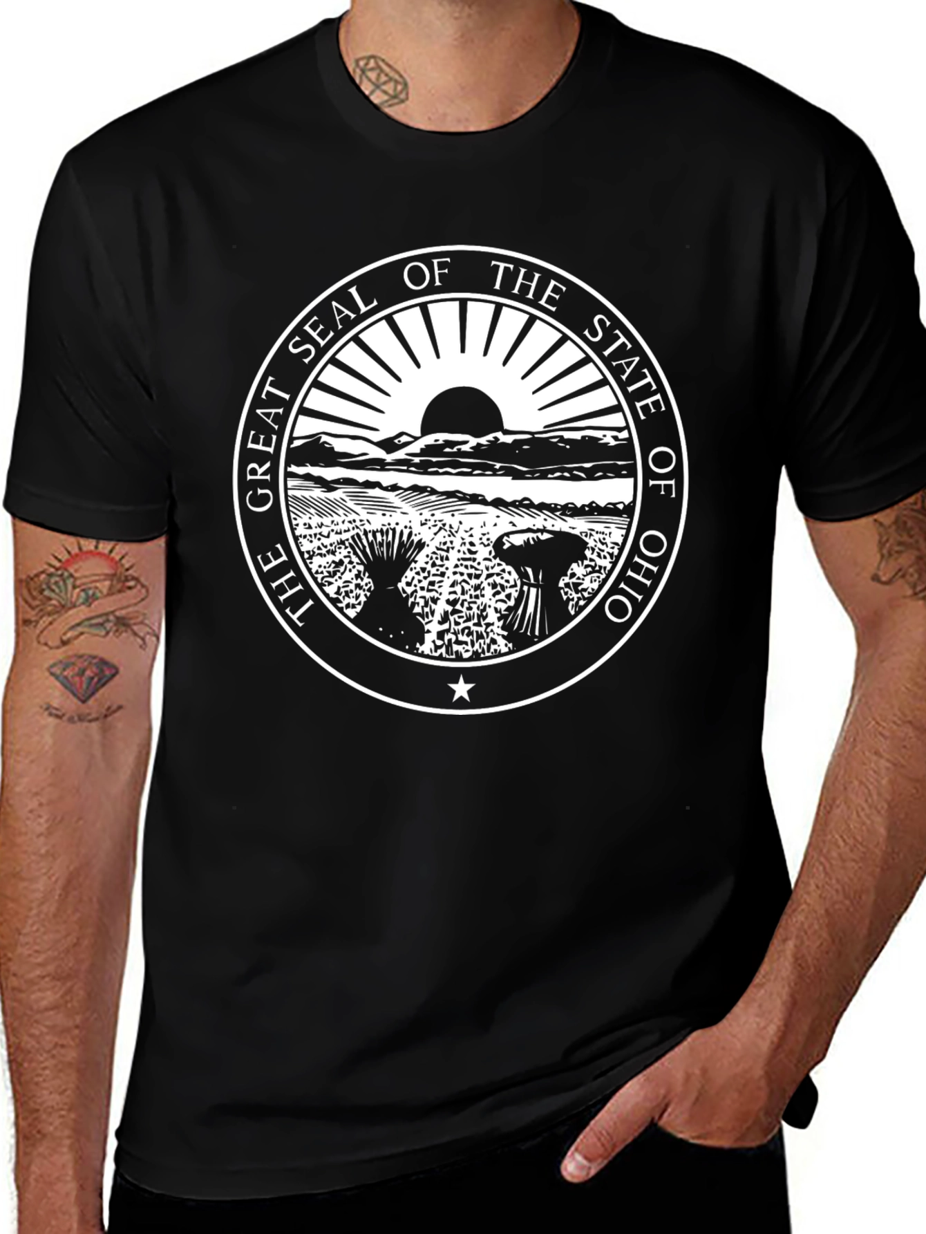 Ohio State Seal Black T-Shirt